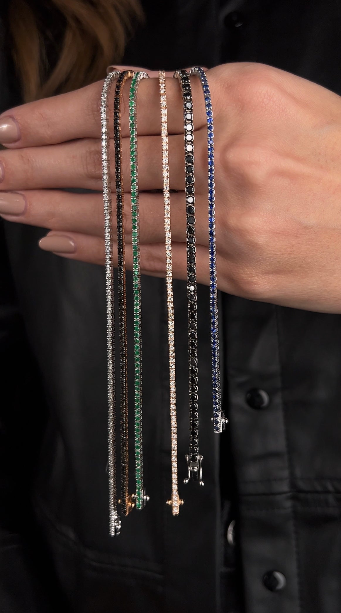 BRATARA Tennis B000427 DIN AUR ROZ 14K CU DIAMANTE - Bijuterii LA ROSA - Verighete si Inele de Logodna, bijuterii cu diamante