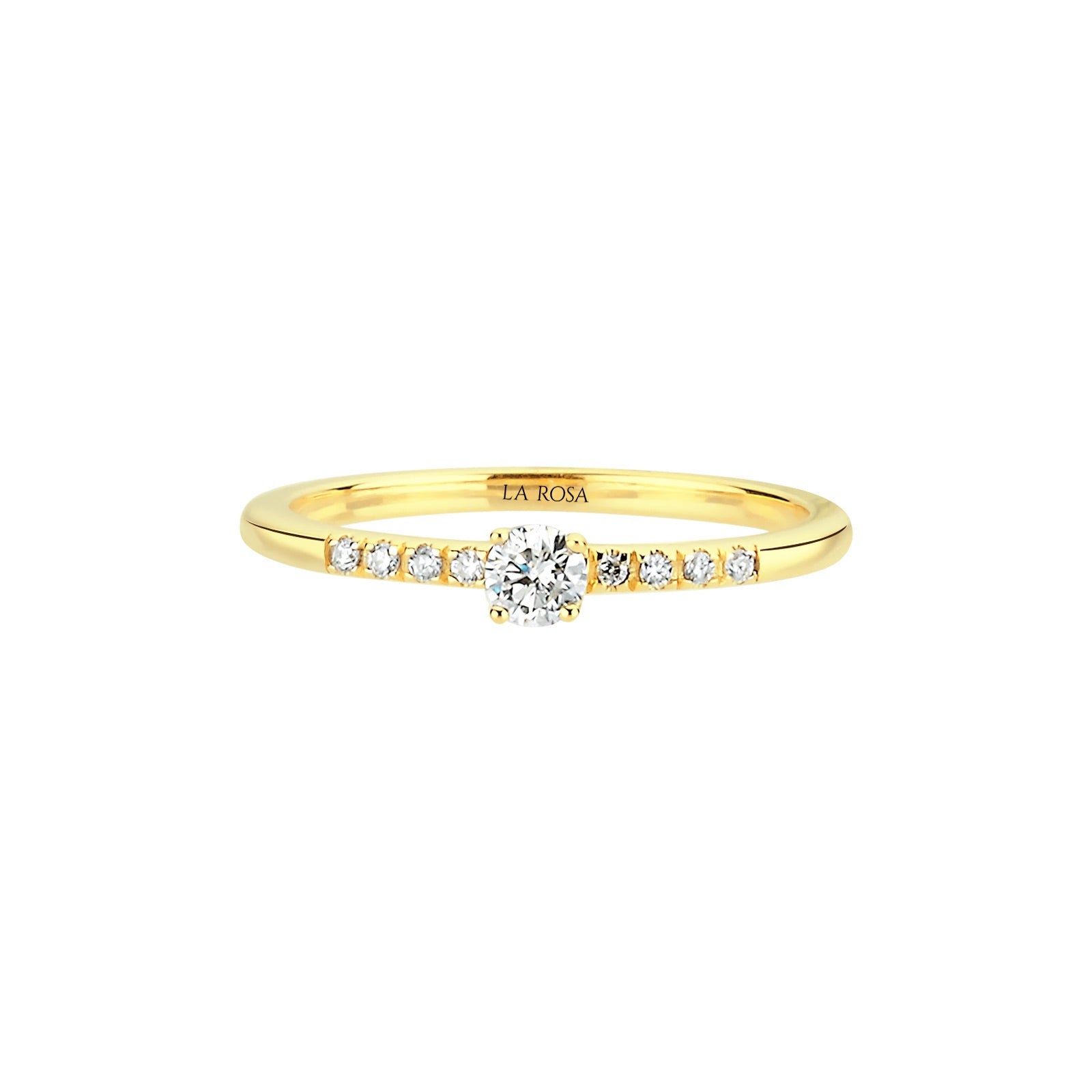 INEL R0010 DIN AUR GALBEN 14K CU DIAMANTE - Bijuterii LA ROSA