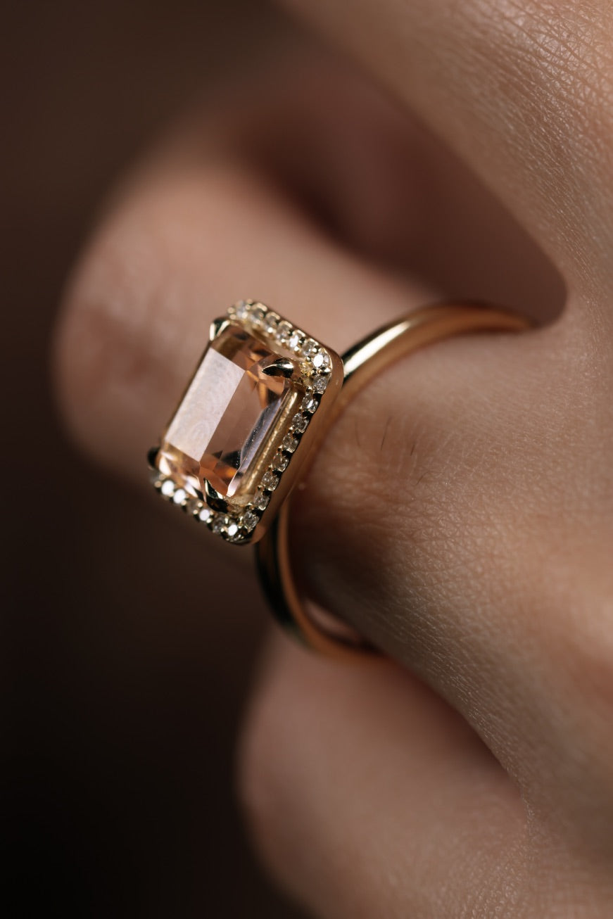 INEL R0012 DIN AUR GALBEN 14K CU DIAMANTE - Bijuterii LA ROSA