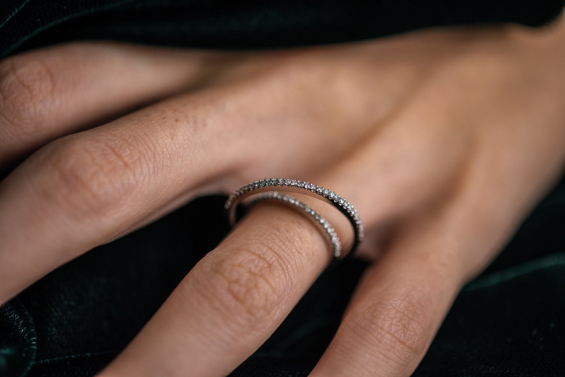 Inel LR00217 din aur alb 18k cu diamante - Bijuterii LA ROSA