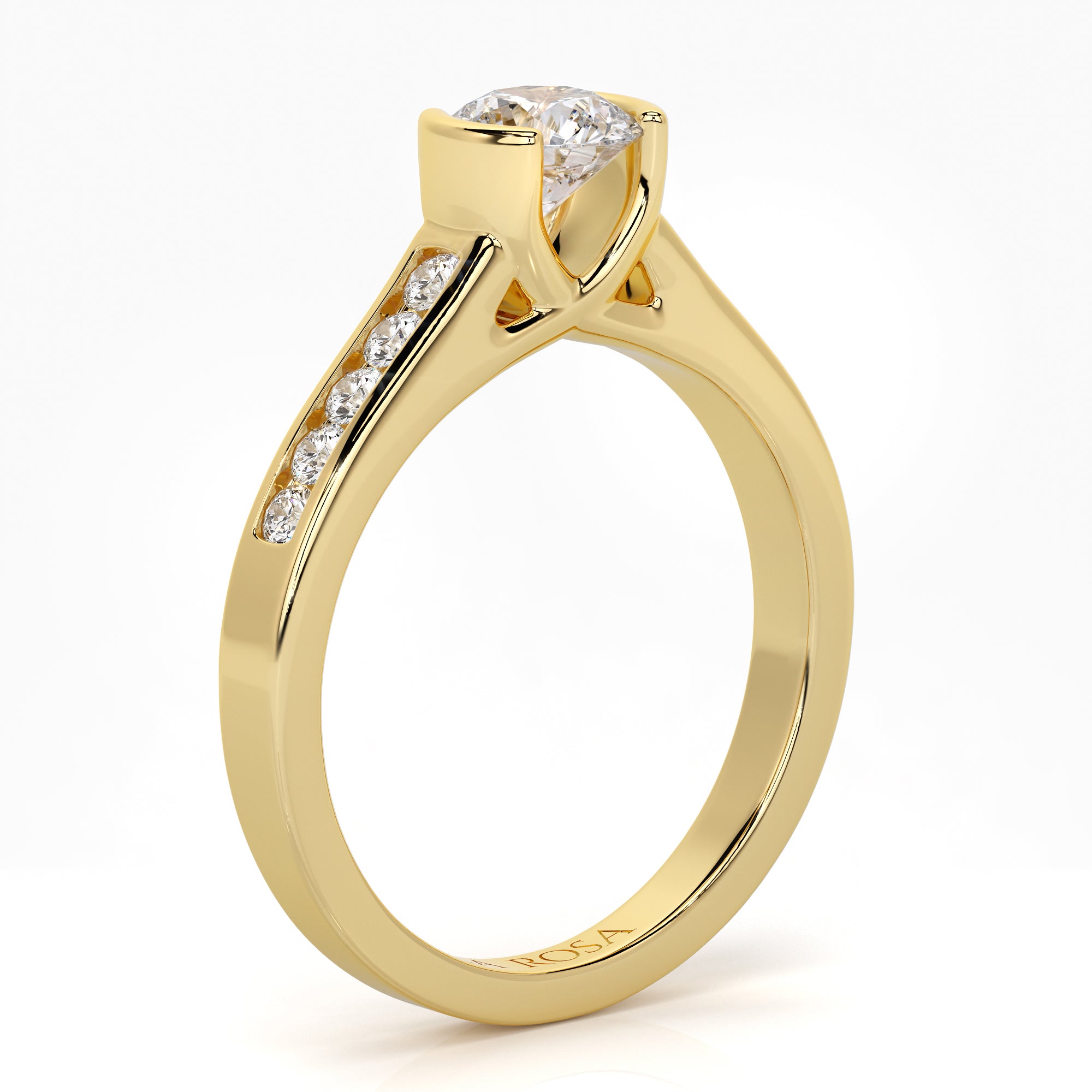 Inel de logodna BASIL din aur alb 18k cu diamante - Bijuterii LA ROSA - Verighete si Inele de Logodna, bijuterii cu diamante