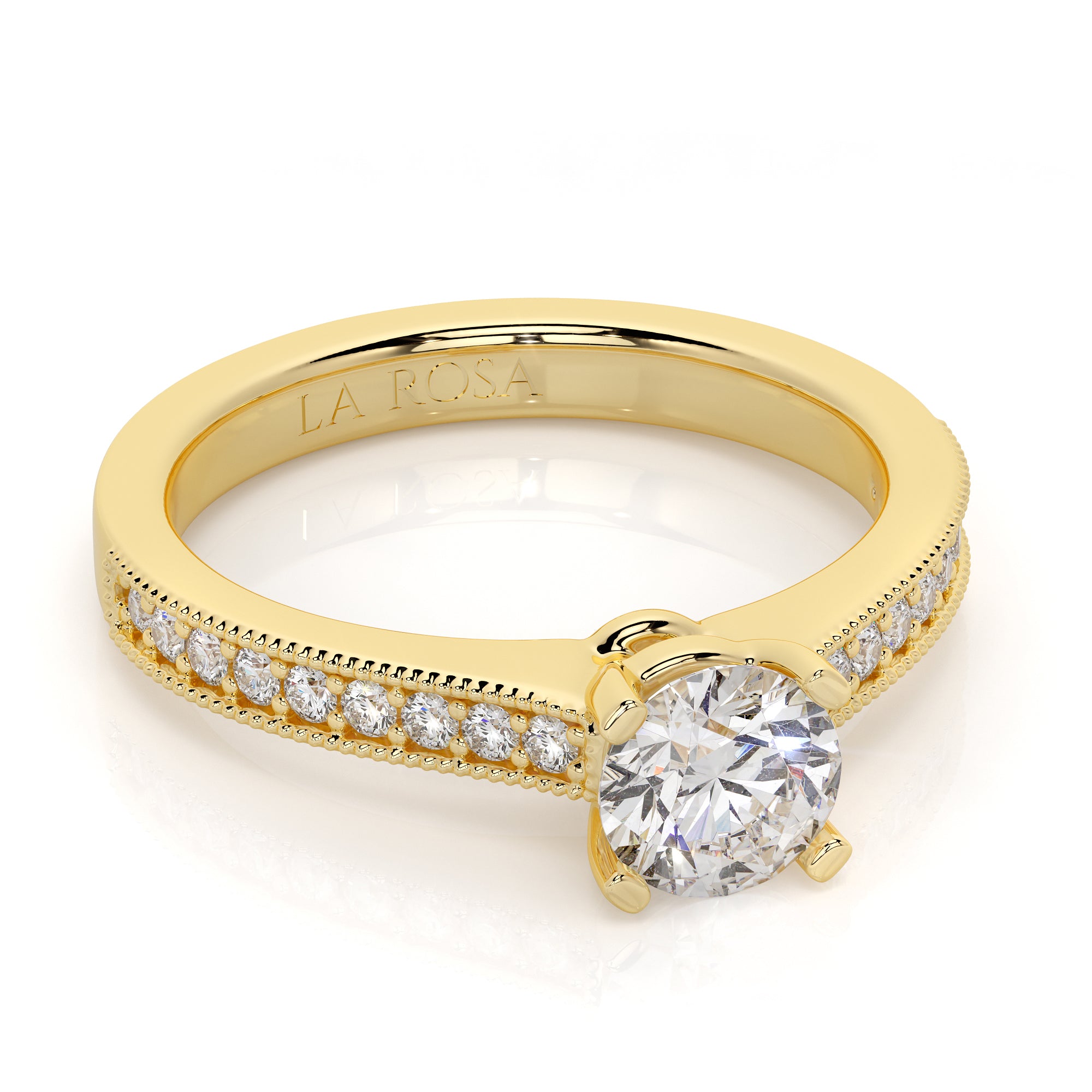 Inel de logodna BUCKING din aur alb 18k cu diamante - Bijuterii LA ROSA - Verighete si Inele de Logodna, bijuterii cu diamante