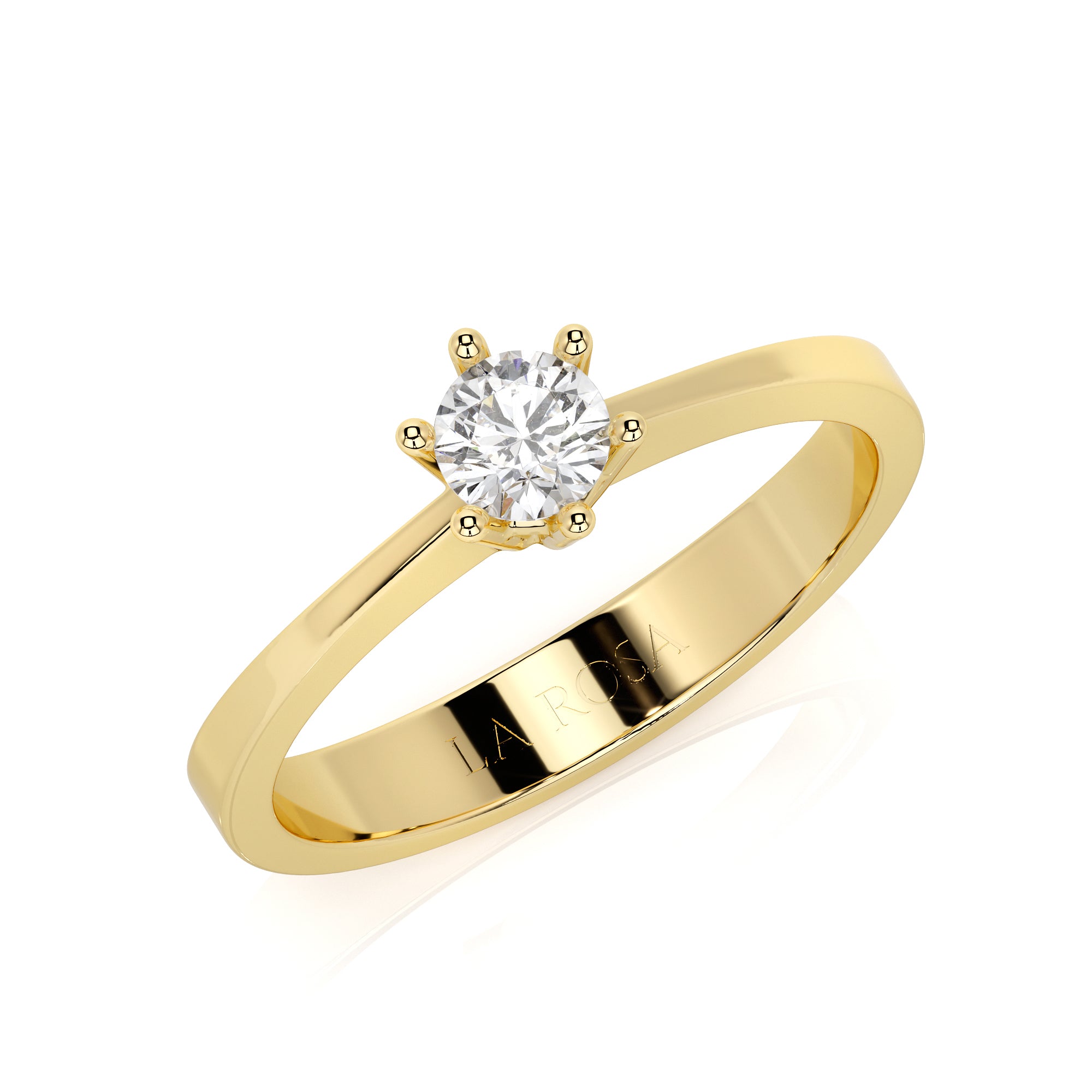 Inel de logodna LDR0295 din aur alb 18k cu diamant - Bijuterii LA ROSA - Verighete si Inele de Logodna, bijuterii cu diamante