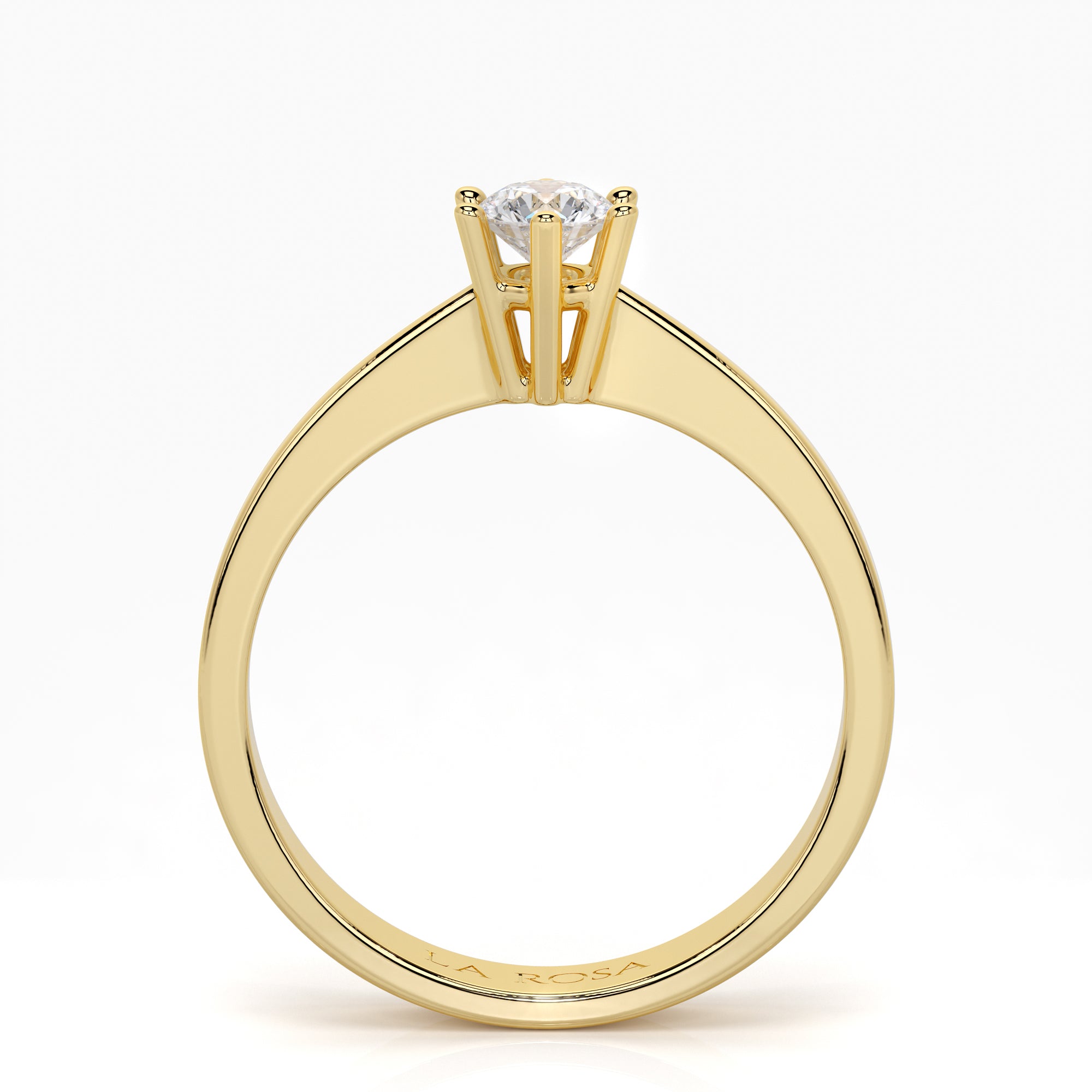 Inel de logodna LDR0295 din aur alb 18k cu diamant - Bijuterii LA ROSA - Verighete si Inele de Logodna, bijuterii cu diamante