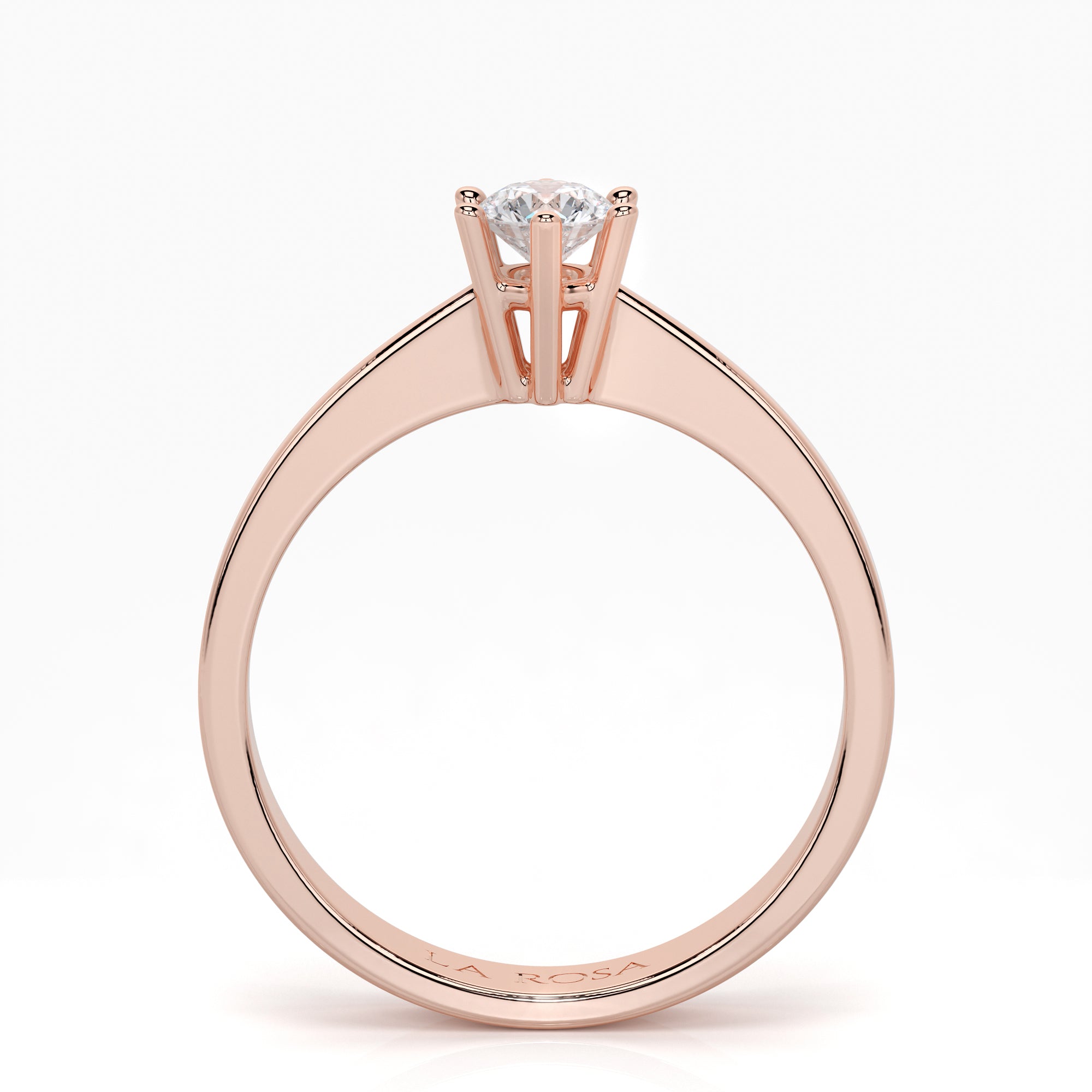 Inel de logodna LDR0295 din aur alb 18k cu diamant - Bijuterii LA ROSA - Verighete si Inele de Logodna, bijuterii cu diamante