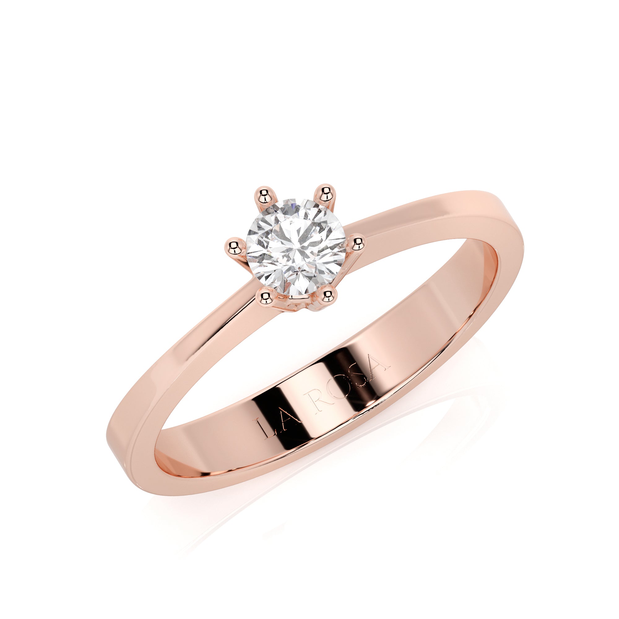 Inel de logodna LDR0295 din aur alb 18k cu diamant - Bijuterii LA ROSA - Verighete si Inele de Logodna, bijuterii cu diamante