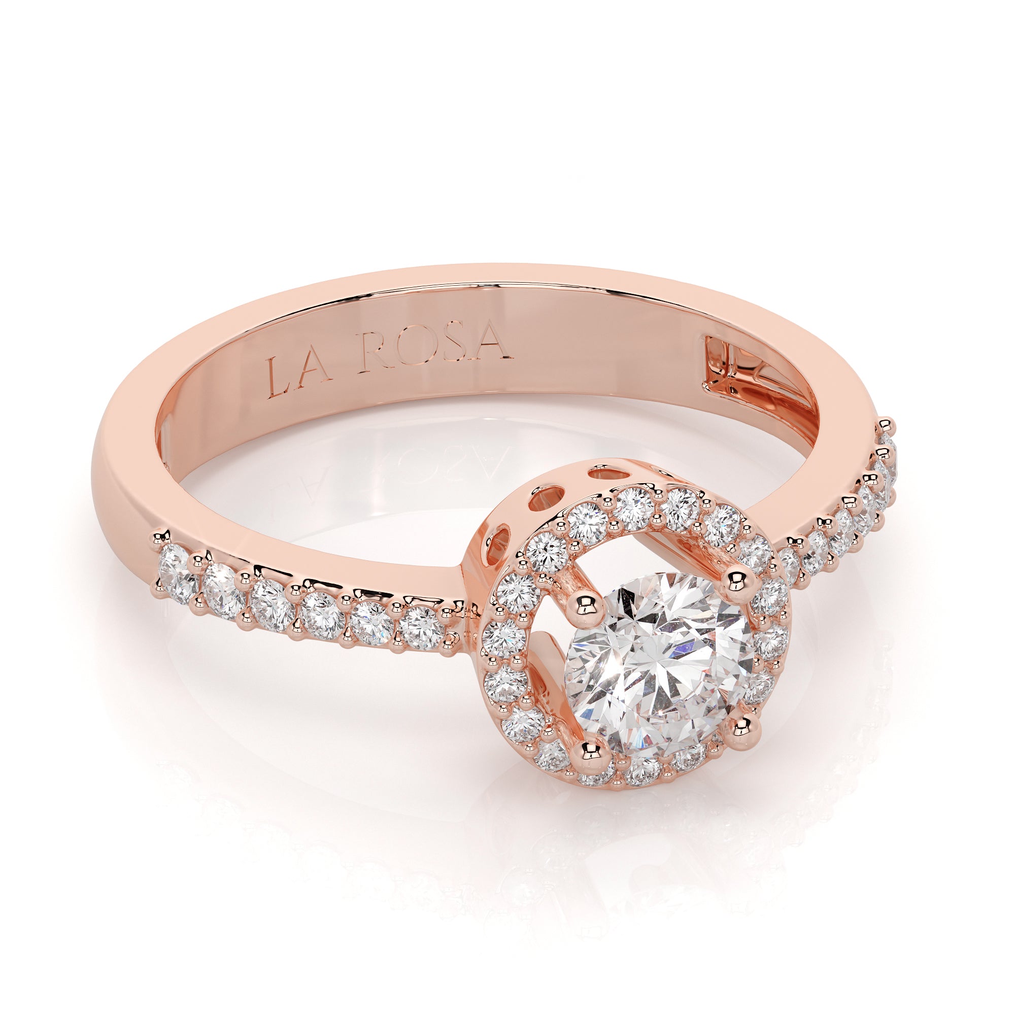 Inel de logodna LGRA1348 din aur alb 18k cu diamante - Bijuterii LA ROSA - Verighete si Inele de Logodna, bijuterii cu diamante