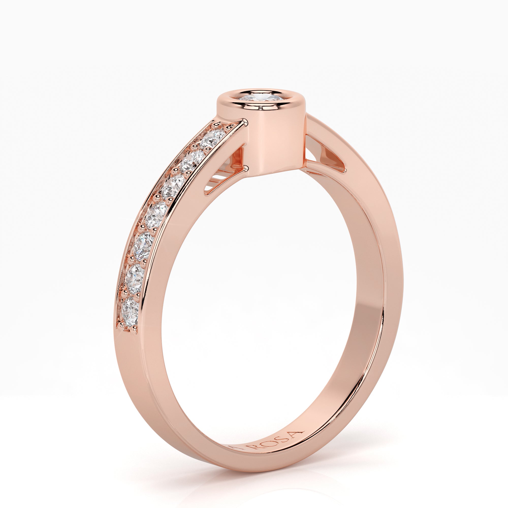 Inel de logodna LRY208 din aur alb 18k cu diamante - Bijuterii LA ROSA - Verighete si Inele de Logodna, bijuterii cu diamante
