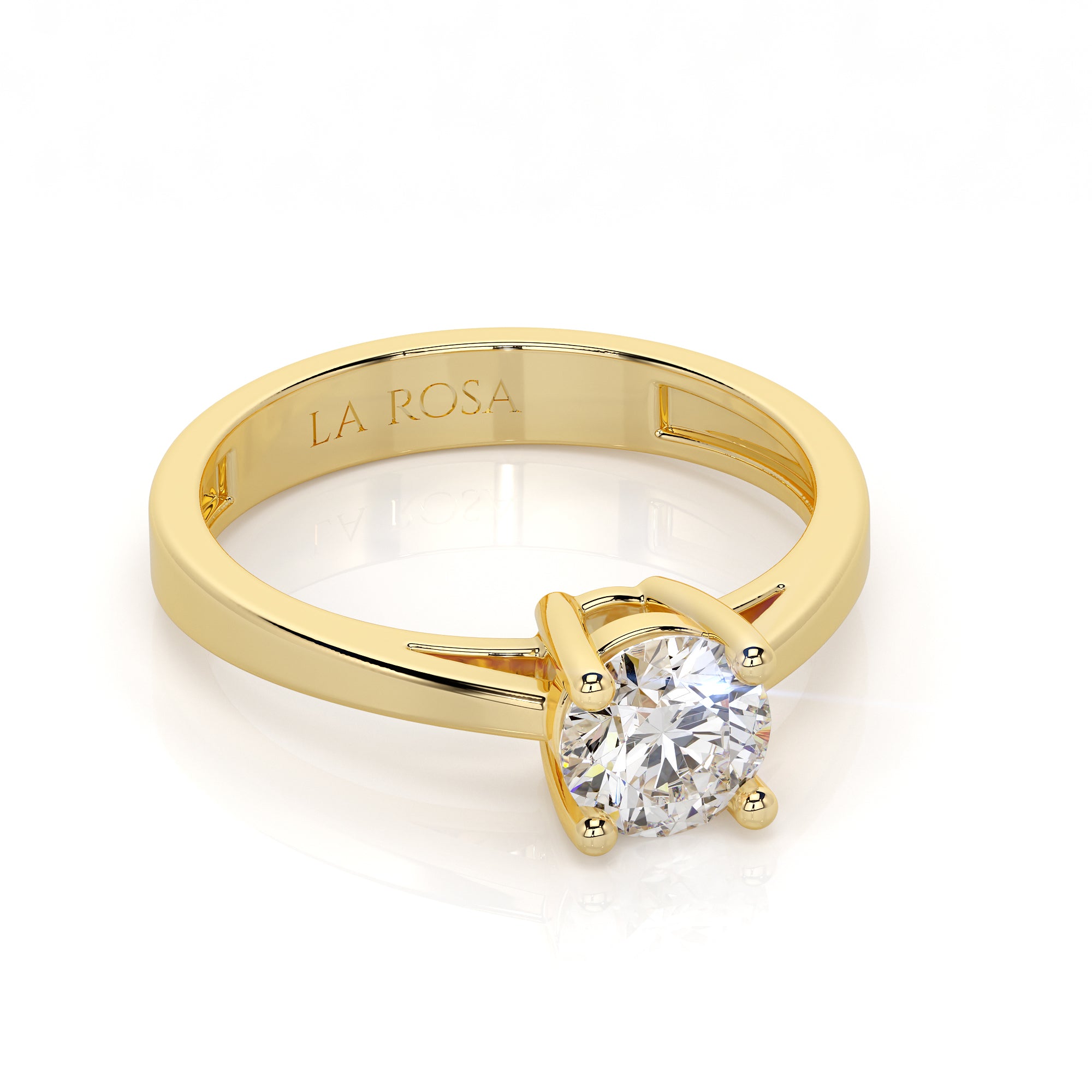 Inel de logodna SAGARA din aur galben 18k cu diamant - Bijuterii LA ROSA