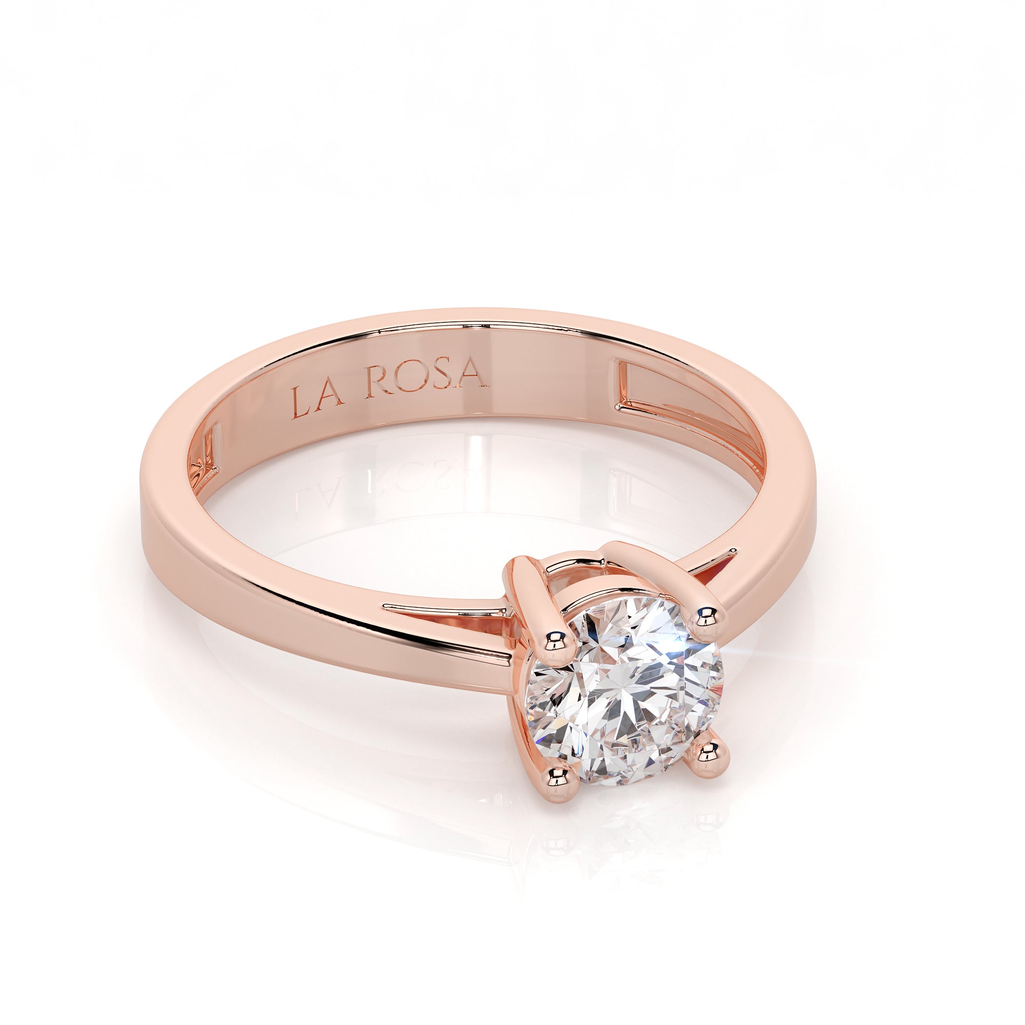 Inel de logodna SAGARA din aur galben 18k cu diamant - Bijuterii LA ROSA