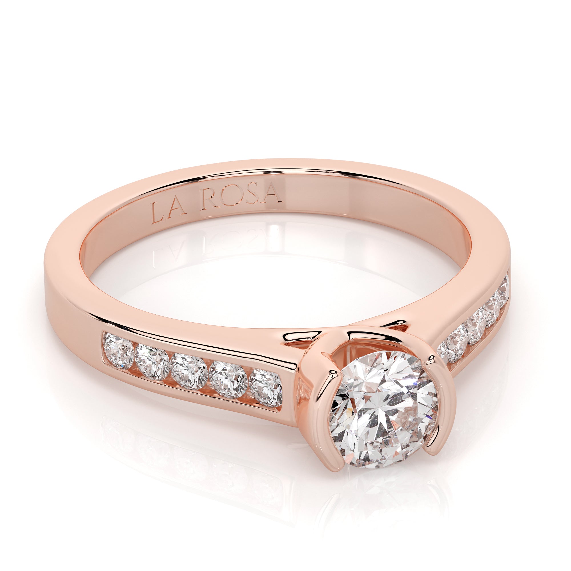 Inel de logodna BASIL din aur alb 18k cu diamante - Bijuterii LA ROSA - Verighete si Inele de Logodna, bijuterii cu diamante