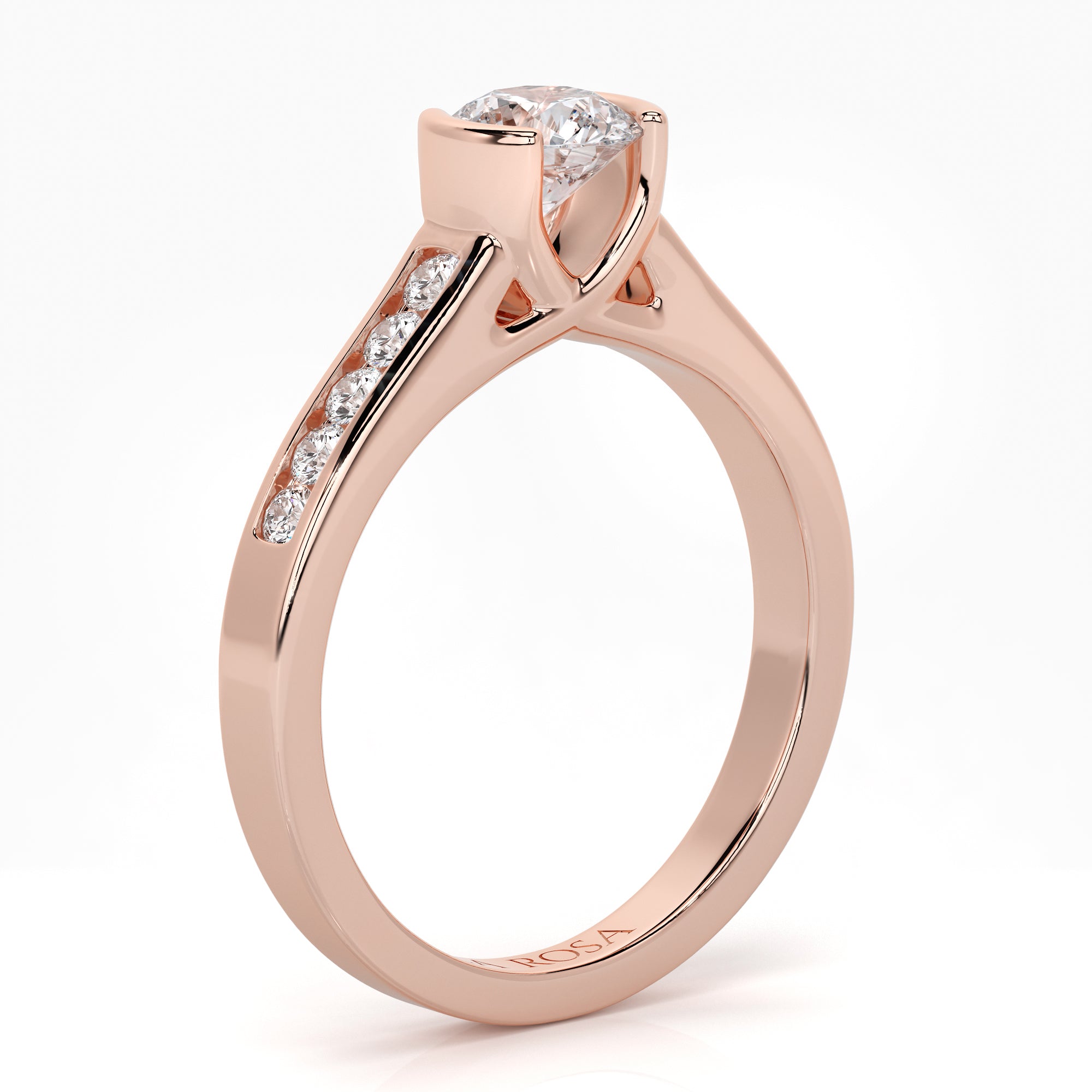 Inel de logodna BASIL din aur alb 18k cu diamante - Bijuterii LA ROSA - Verighete si Inele de Logodna, bijuterii cu diamante