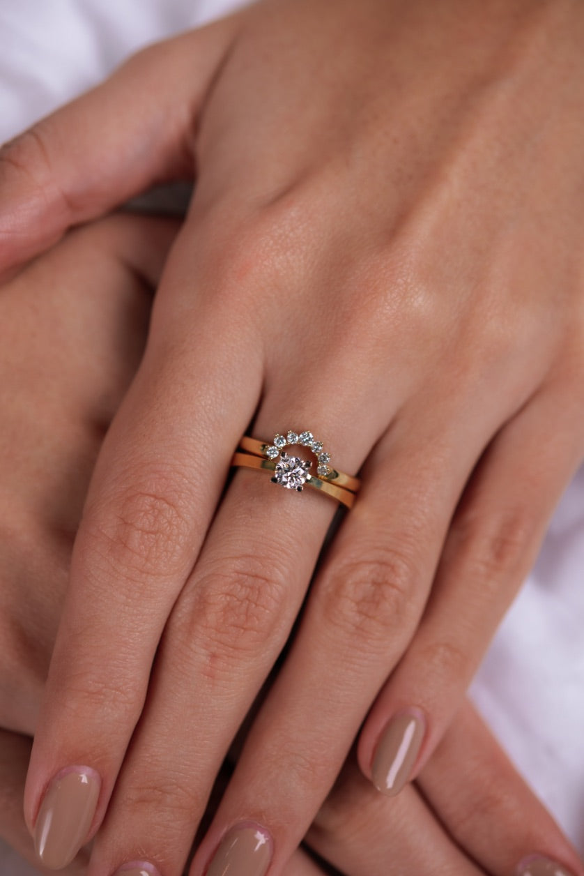 INEL LRPN375 DIN AUR GALBEN 14K CU DIAMANTE - Bijuterii LA ROSA - Verighete si Inele de Logodna, bijuterii cu diamante