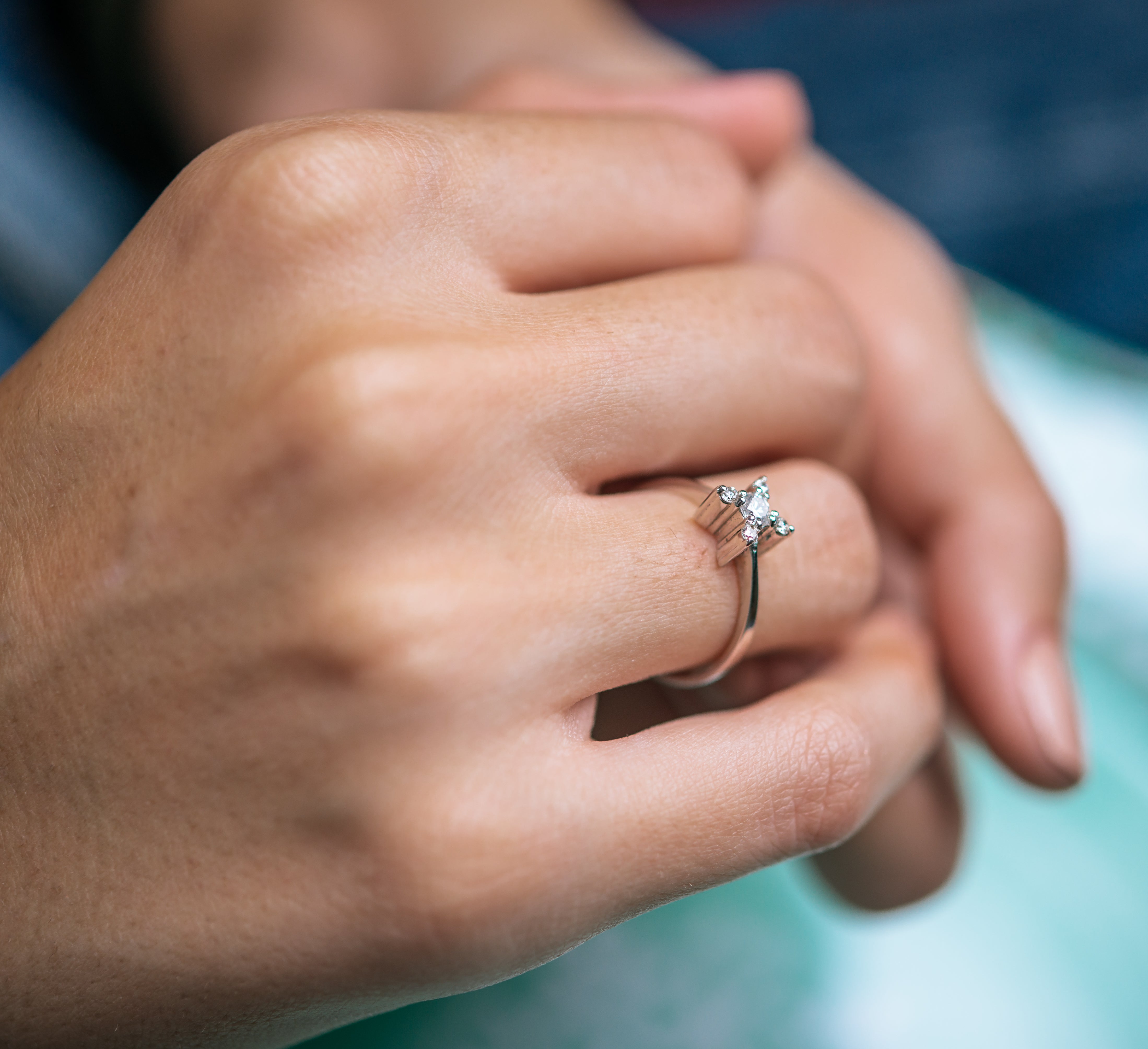 Inel de logodna LRY193 din aur roz 18k cu diamante - Bijuterii LA ROSA