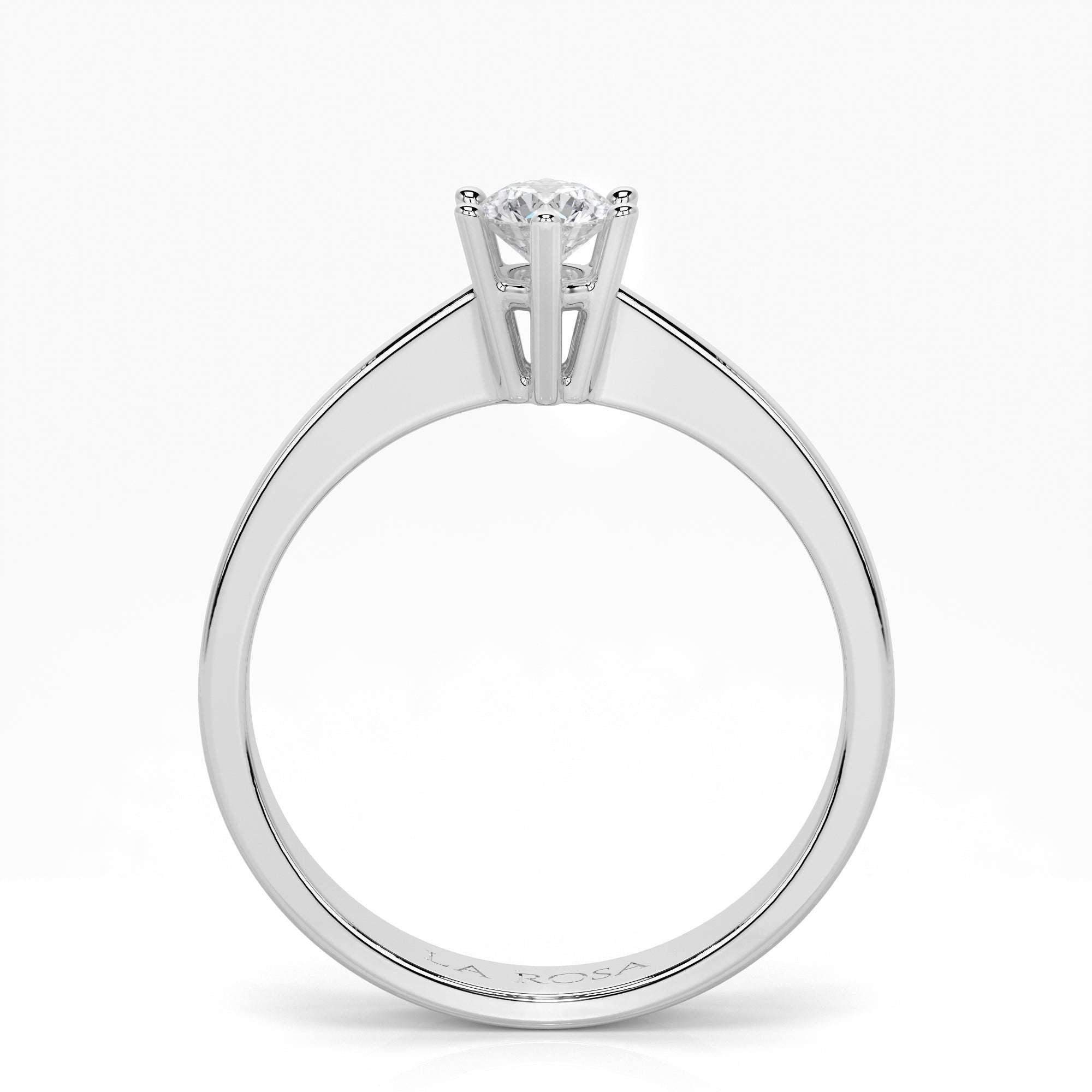 Inel de logodna LDR0295 din aur alb 18k cu diamant - Bijuterii LA ROSA - Verighete si Inele de Logodna, bijuterii cu diamante