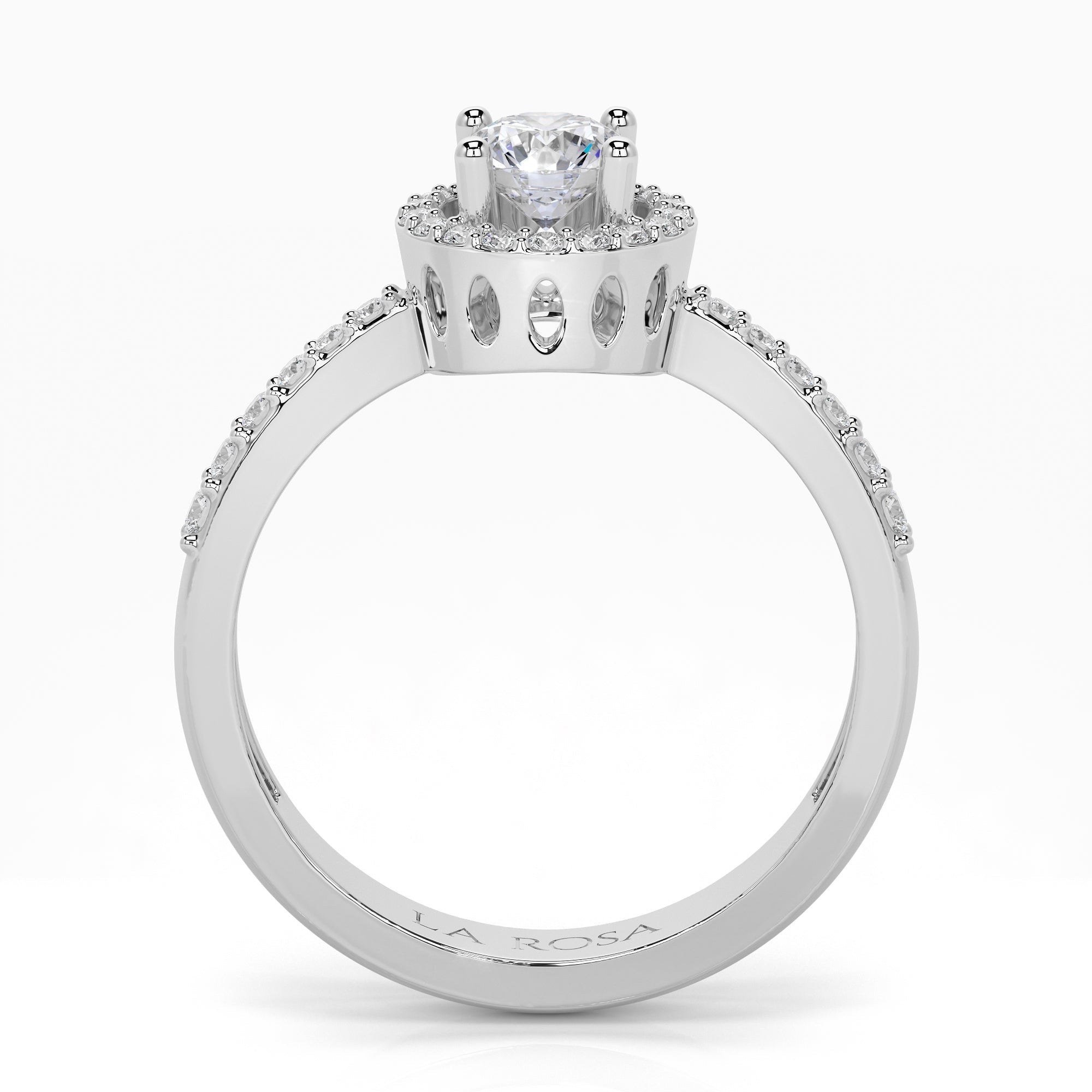 Inel de logodna LGRA1348 din aur alb 18k cu diamante - Bijuterii LA ROSA - Verighete si Inele de Logodna, bijuterii cu diamante