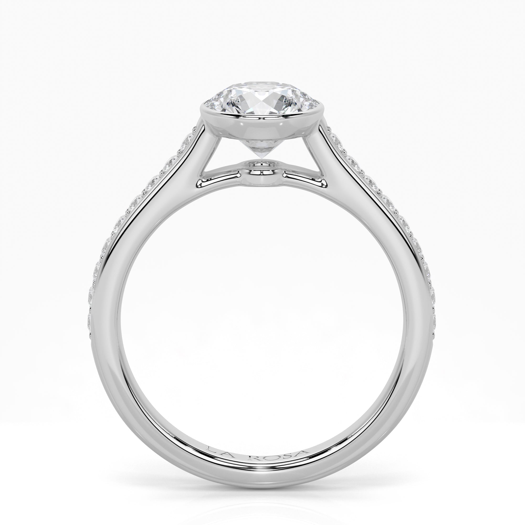 Inel de logodna PARTHENON din aur alb 18k cu diamante - Bijuterii LA ROSA - Verighete si Inele de Logodna, bijuterii cu diamante