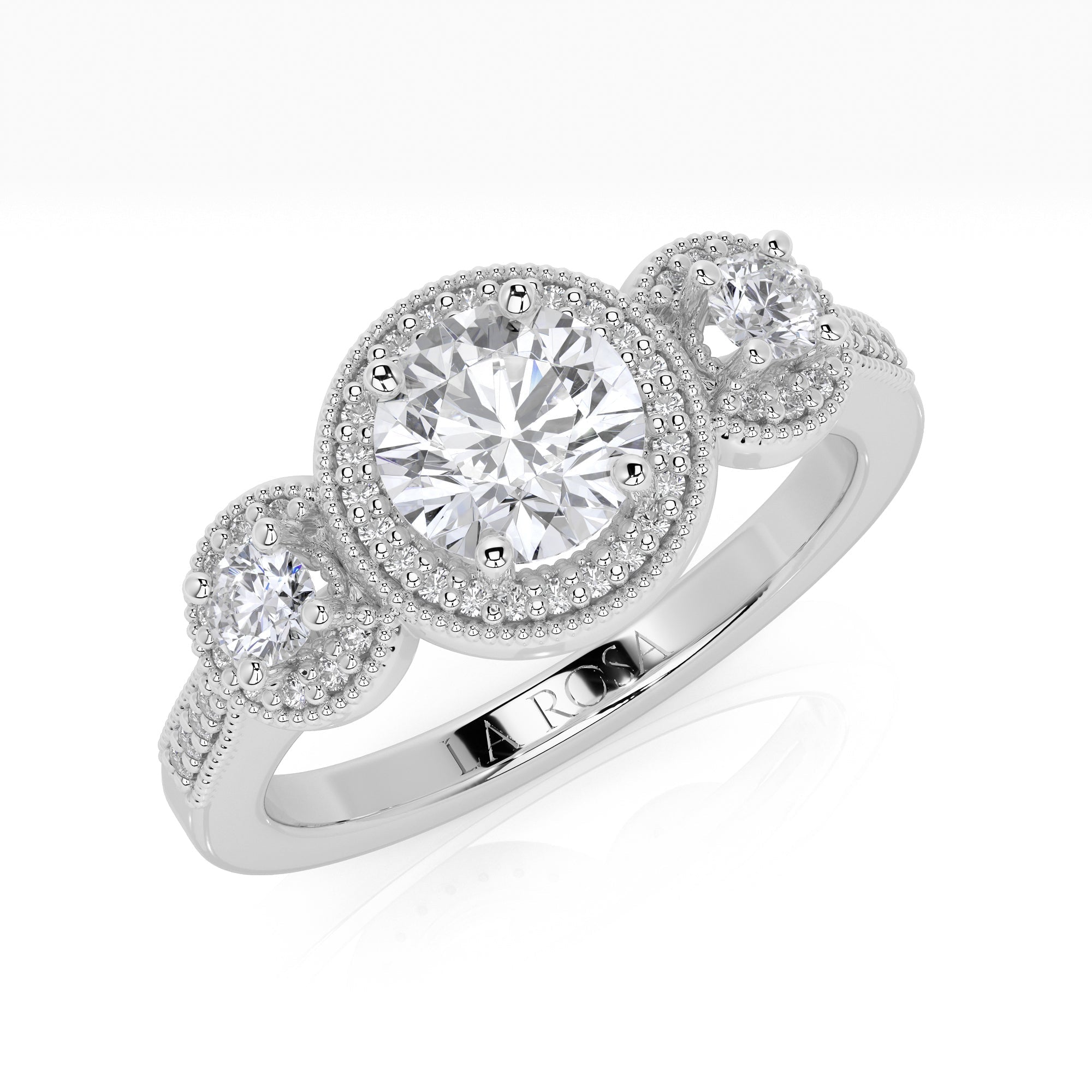 Inel de logodna SAGRADA din aur alb 18k cu diamante - Bijuterii LA ROSA - Verighete si Inele de Logodna, bijuterii cu diamante