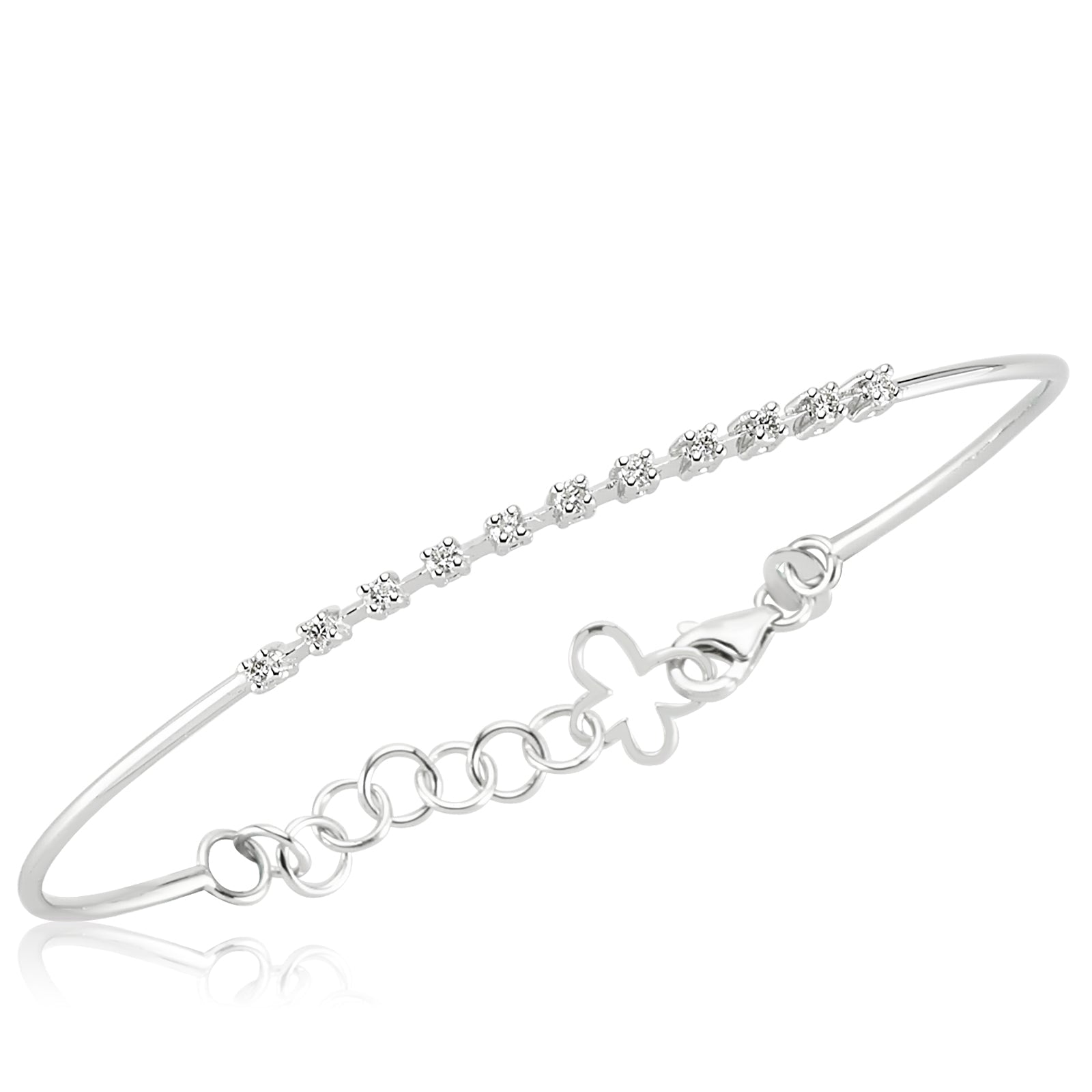 Bratara LDBA0049 din aur alb 14k cu diamante - Bijuterii LA ROSA