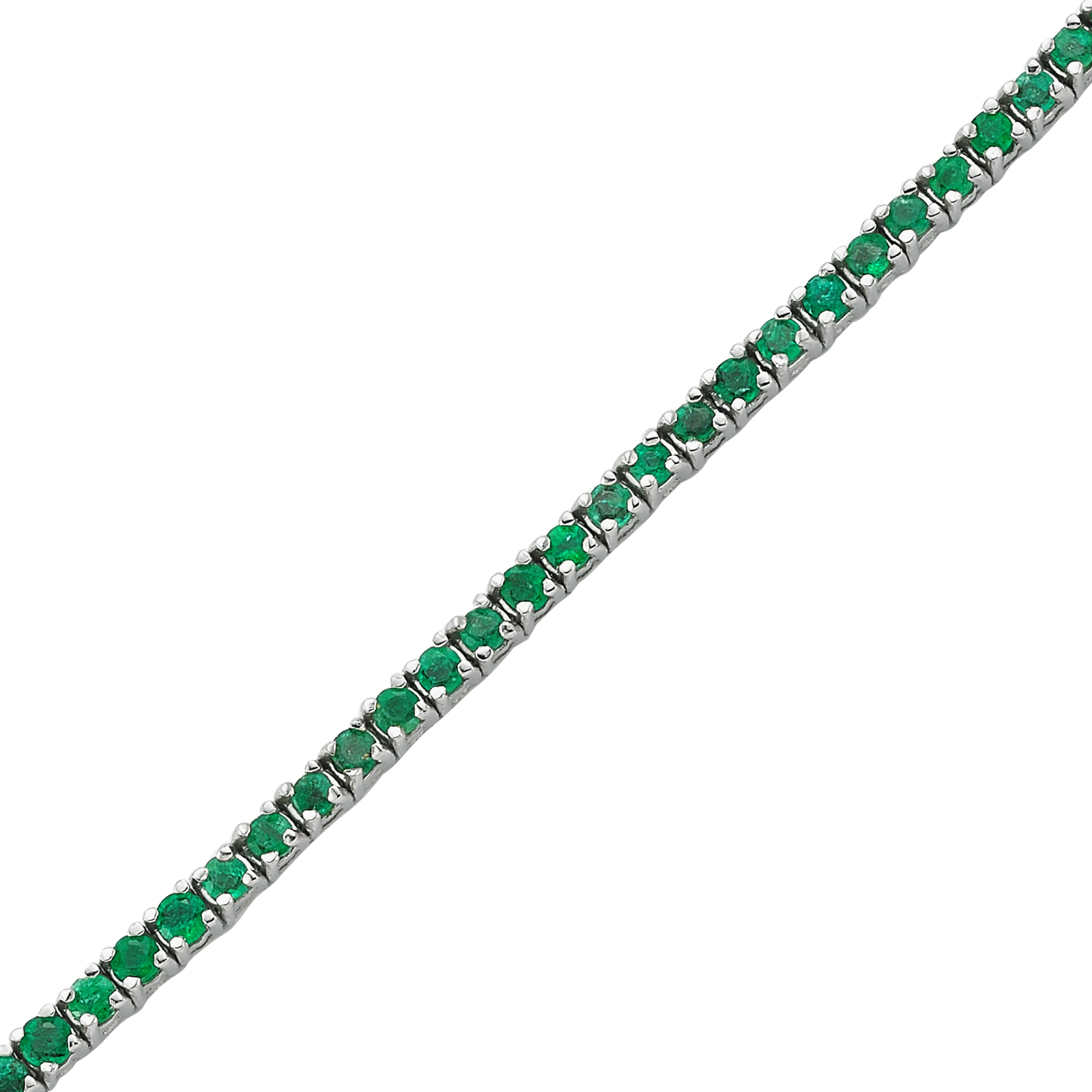 Bratara Tennis LDBA0067 din aur alb 14k cu smaralde - Bijuterii LA ROSA