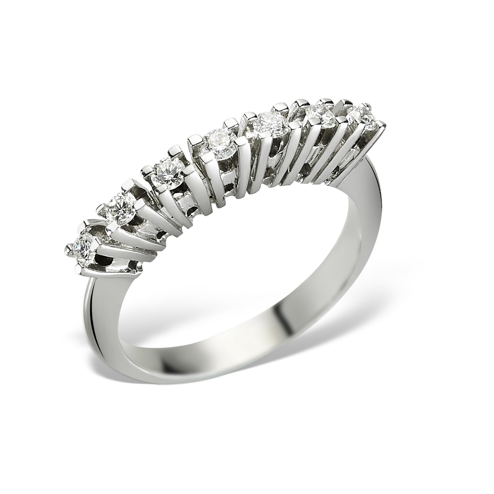 Inel LR00099 din aur alb 18k cu diamante - Bijuterii LA ROSA