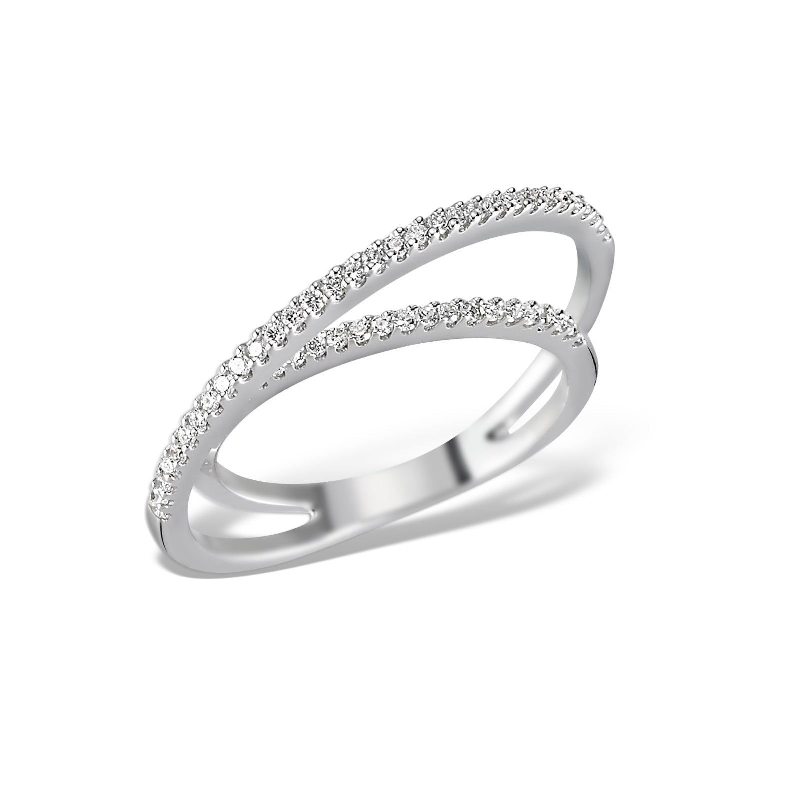 Inel LR00217 din aur alb 18k cu diamante - Bijuterii LA ROSA