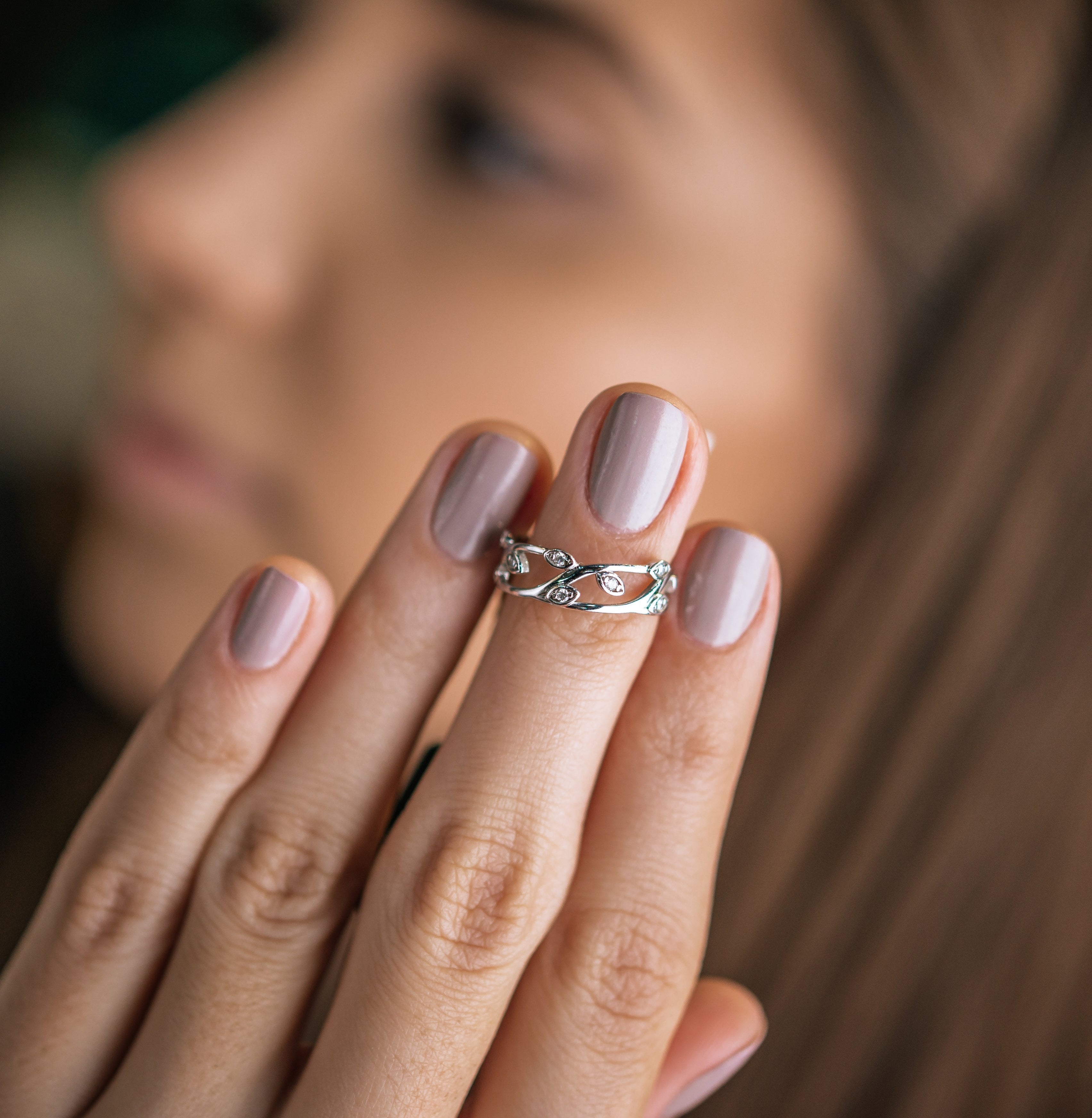 Verigheta (Dama) LRHC006 din aur alb 18k cu diamante - Bijuterii LA ROSA