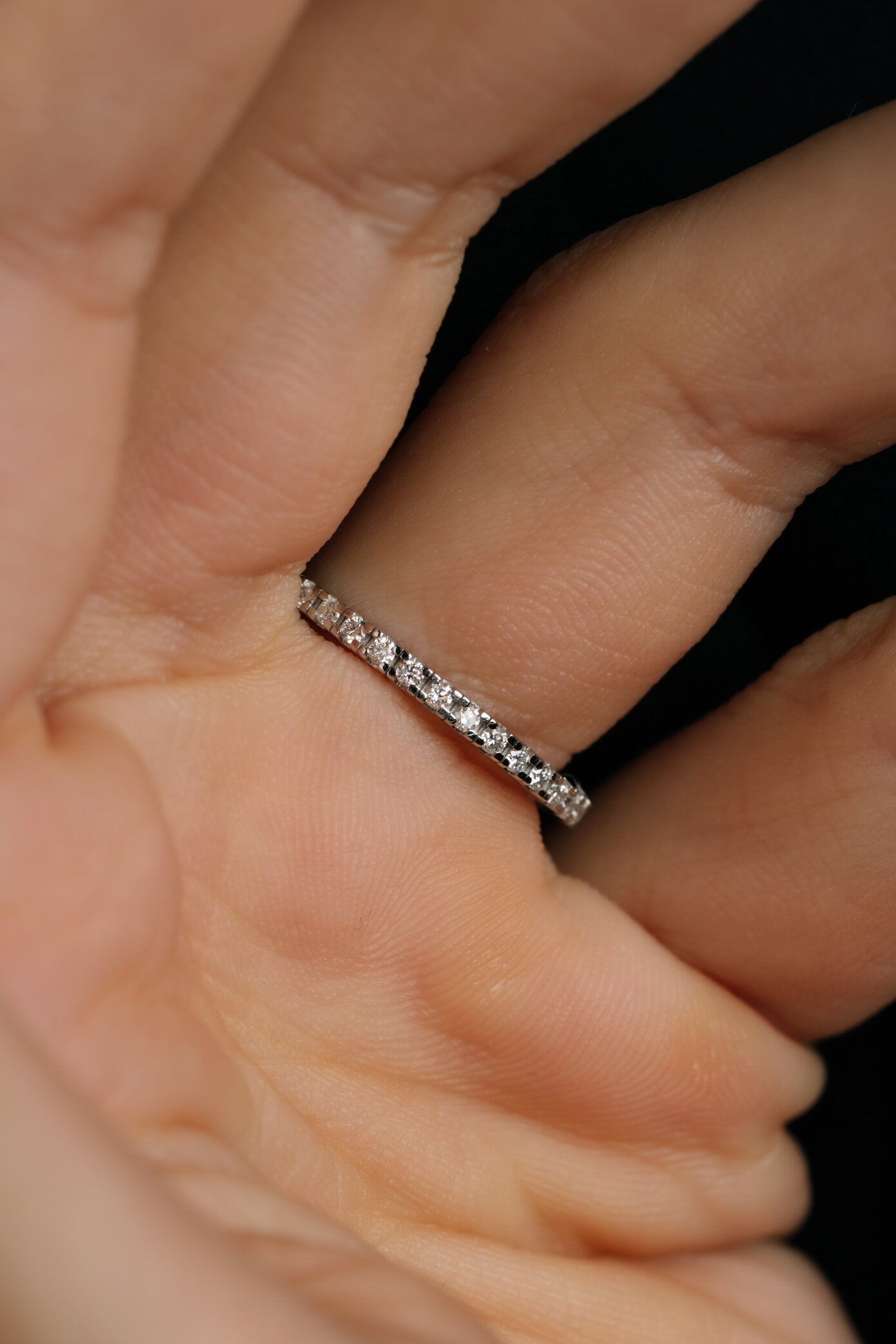 INEL R004544 DIN AUR ALB 14K FORMA ROTUNDA CU DIAMANTE - Bijuterii LA ROSA