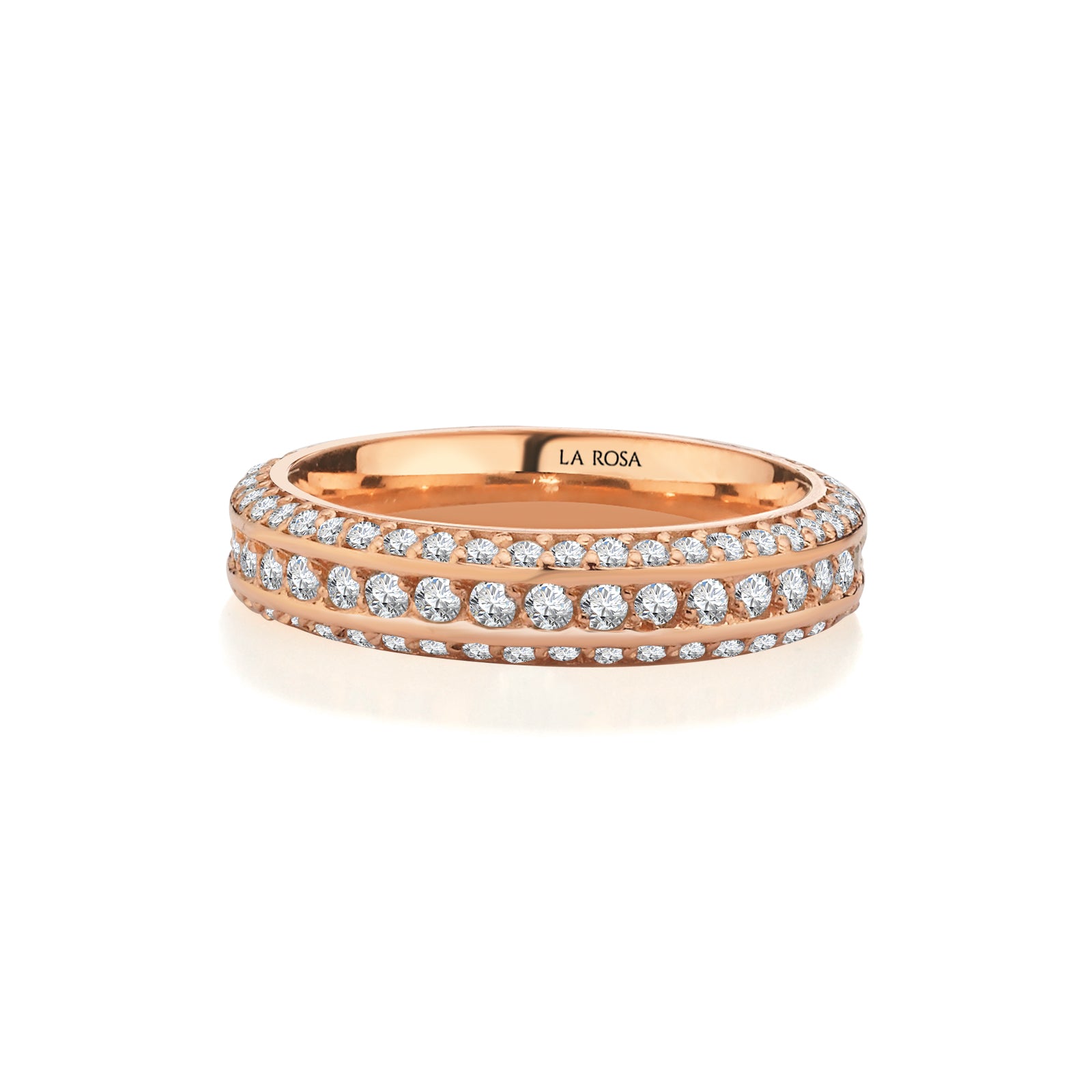 VERIGHETA SERENITY DIN AUR ROZ CU DIAMANTE - Bijuterii LA ROSA