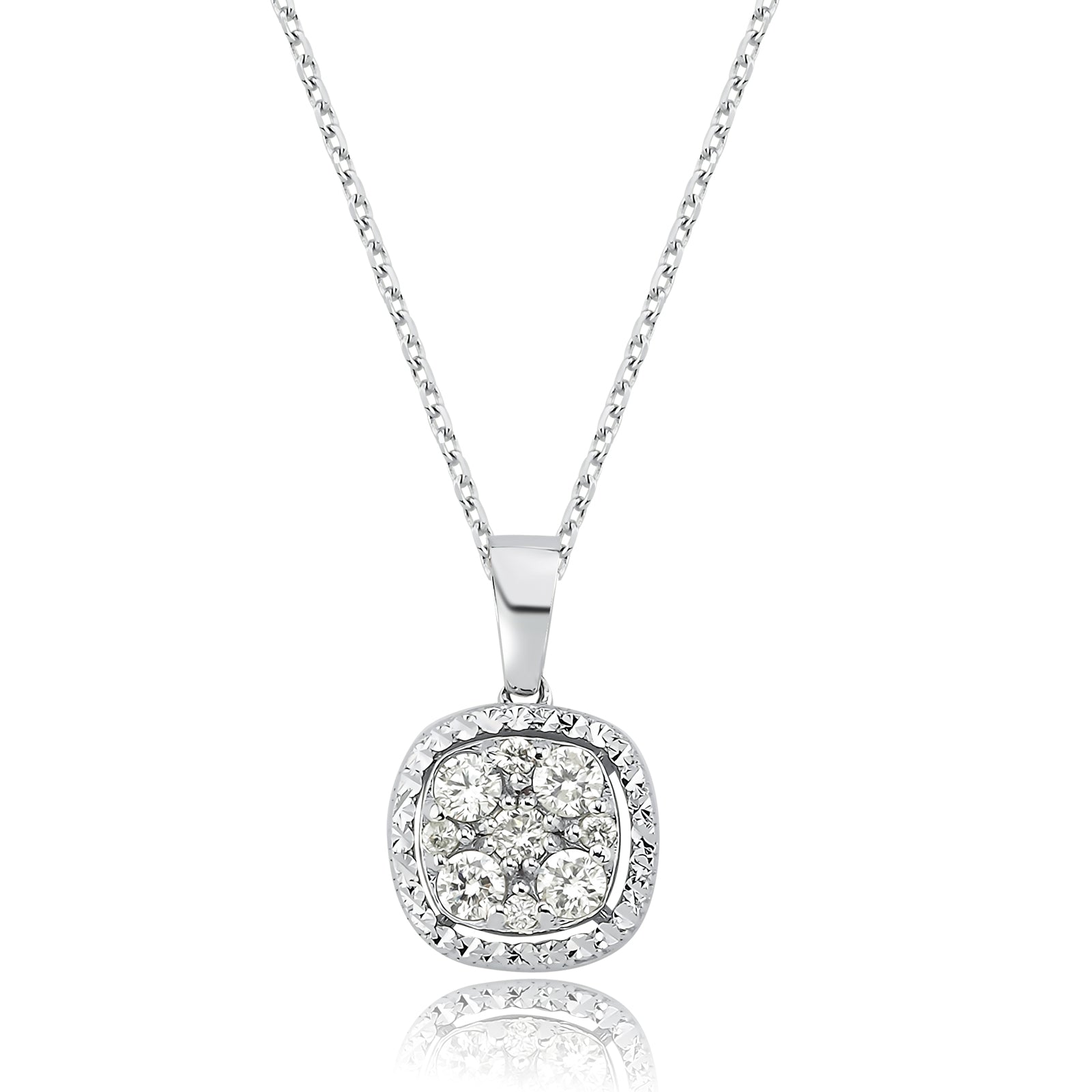 Colier AVS1535 din aur alb 14k cu diamante - Bijuterii LA ROSA