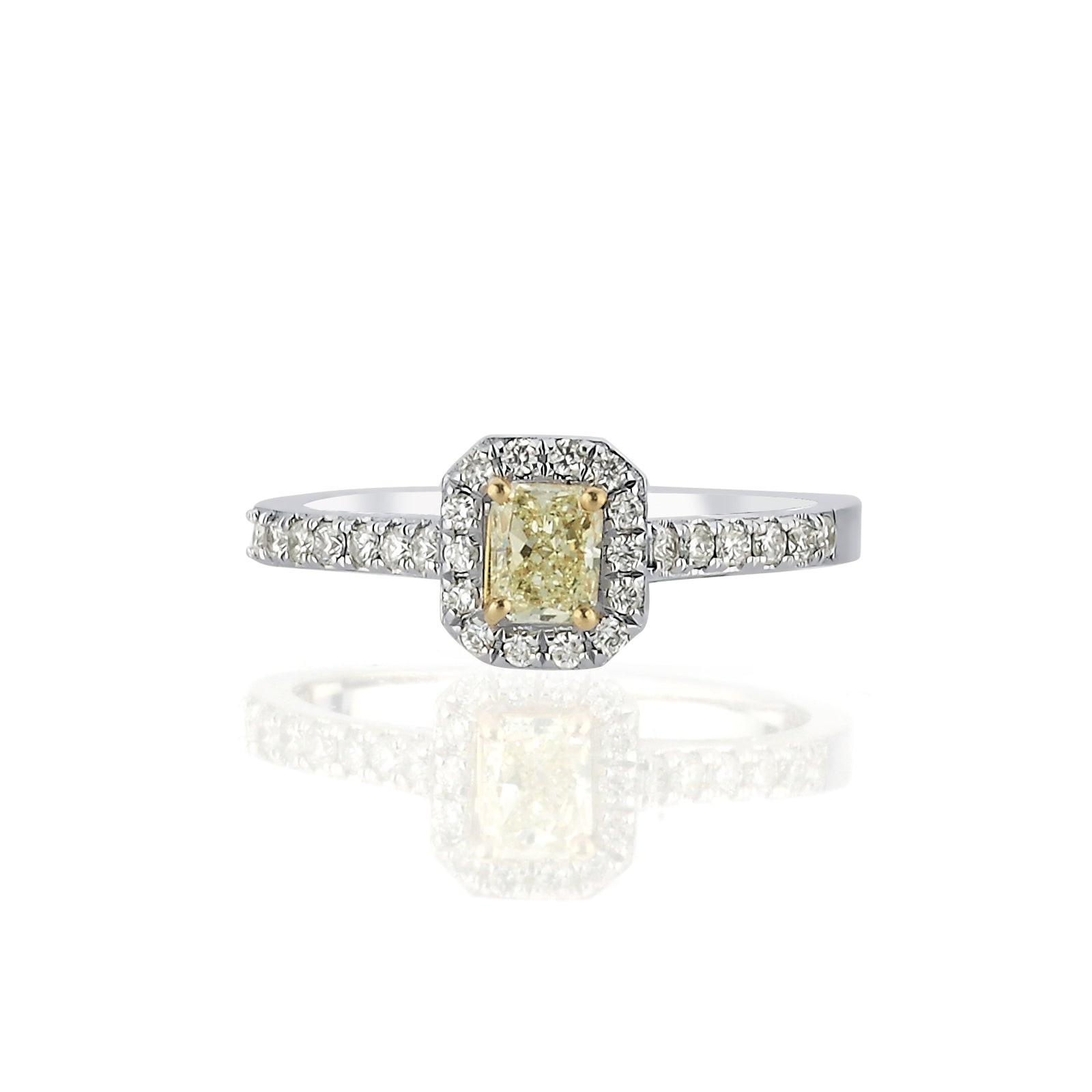 Inel AVS1637 din aur alb 14k cu diamante - Bijuterii LA ROSA