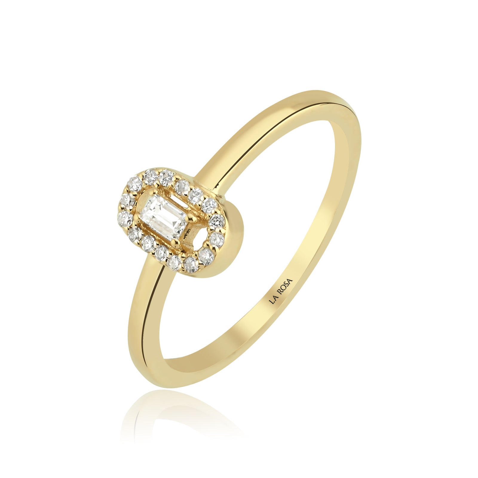 Inel AVS2042 din aur galben 14k cu diamante - Bijuterii LA ROSA