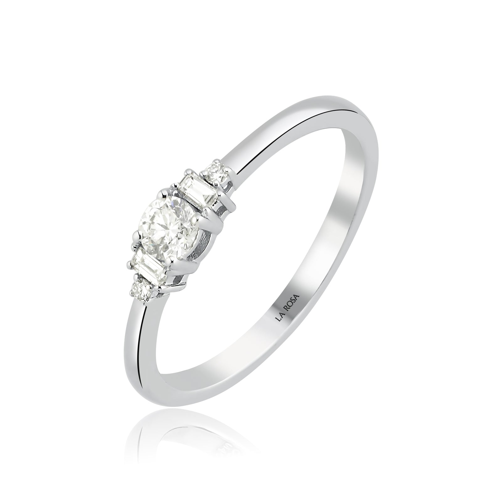 Inel AVS2212 din aur alb 14k cu diamante - Bijuterii LA ROSA
