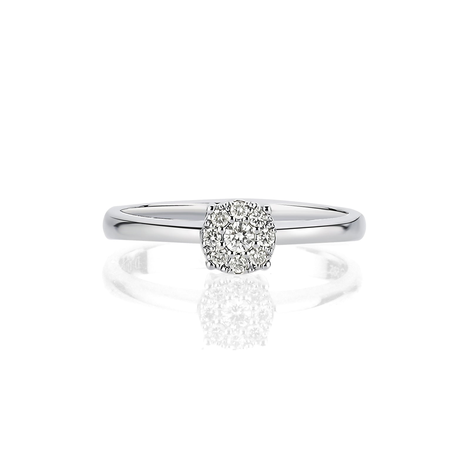 Inel AVS2754 DIN AUR ALB 14K FORMA ROTUNDA CU DIAMANTE - Bijuterii LA ROSA