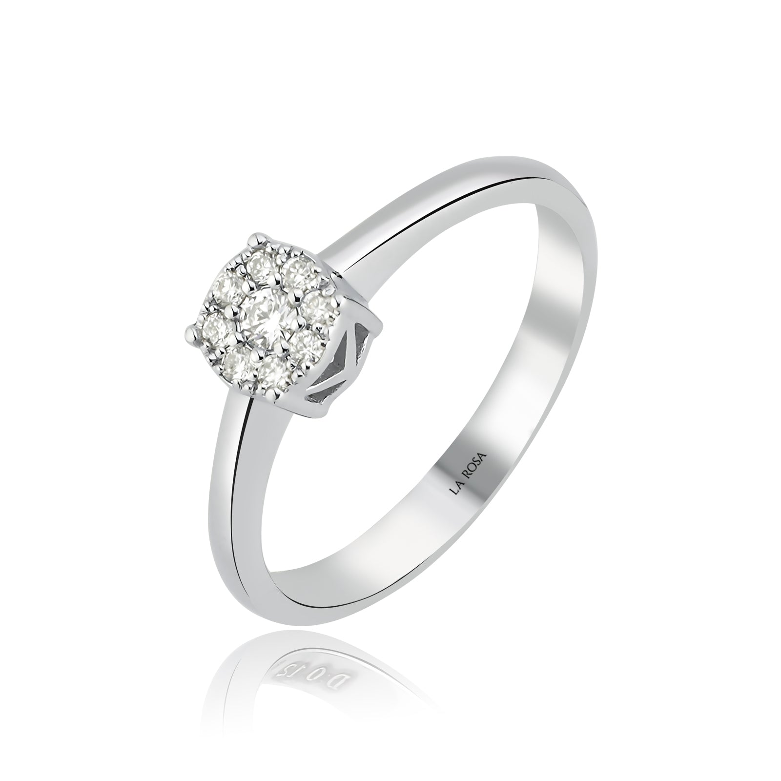 Inel AVS2754 DIN AUR ALB 14K FORMA ROTUNDA CU DIAMANTE - Bijuterii LA ROSA