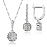 Cercei AVS2764 din aur alb 14k cu diamante - Bijuterii LA ROSA