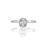 Inel AVS4626 din aur alb 14k cu diamante baguette - Bijuterii LA ROSA