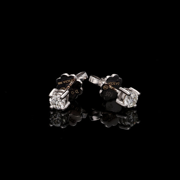 Cercei TK0410E din aur alb 14k cu diamante - Bijuterii LA ROSA