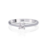 INEL DE LOGODNA LRY612 DIN AUR ALB 18K CU DIAMANT PRINCESS CUT