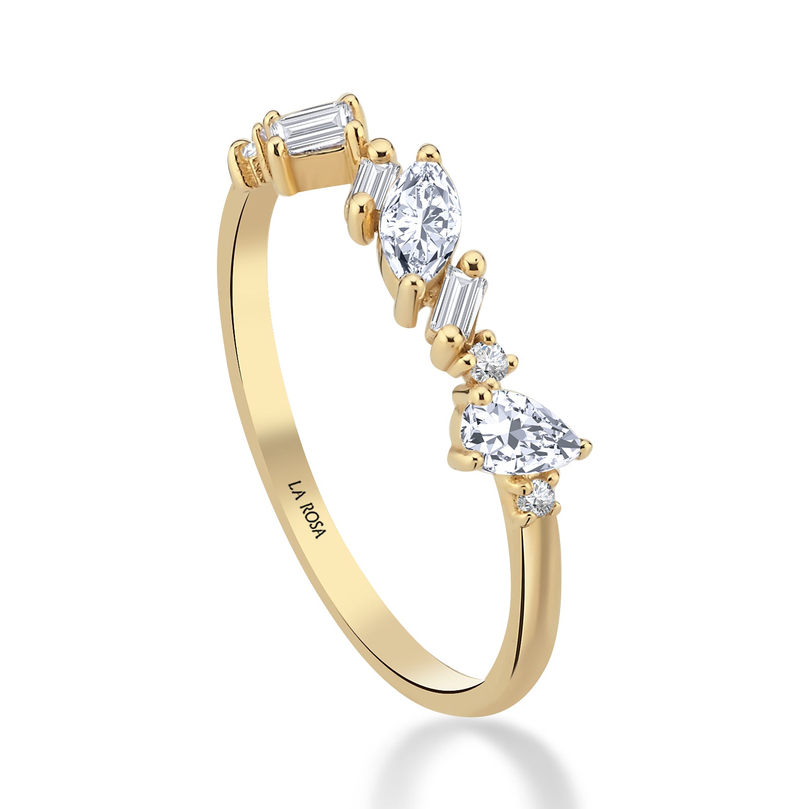 INEL SERENE SPARKLE DIN AUR GALBEN 14K CU DIAMANTE - Bijuterii LA ROSA