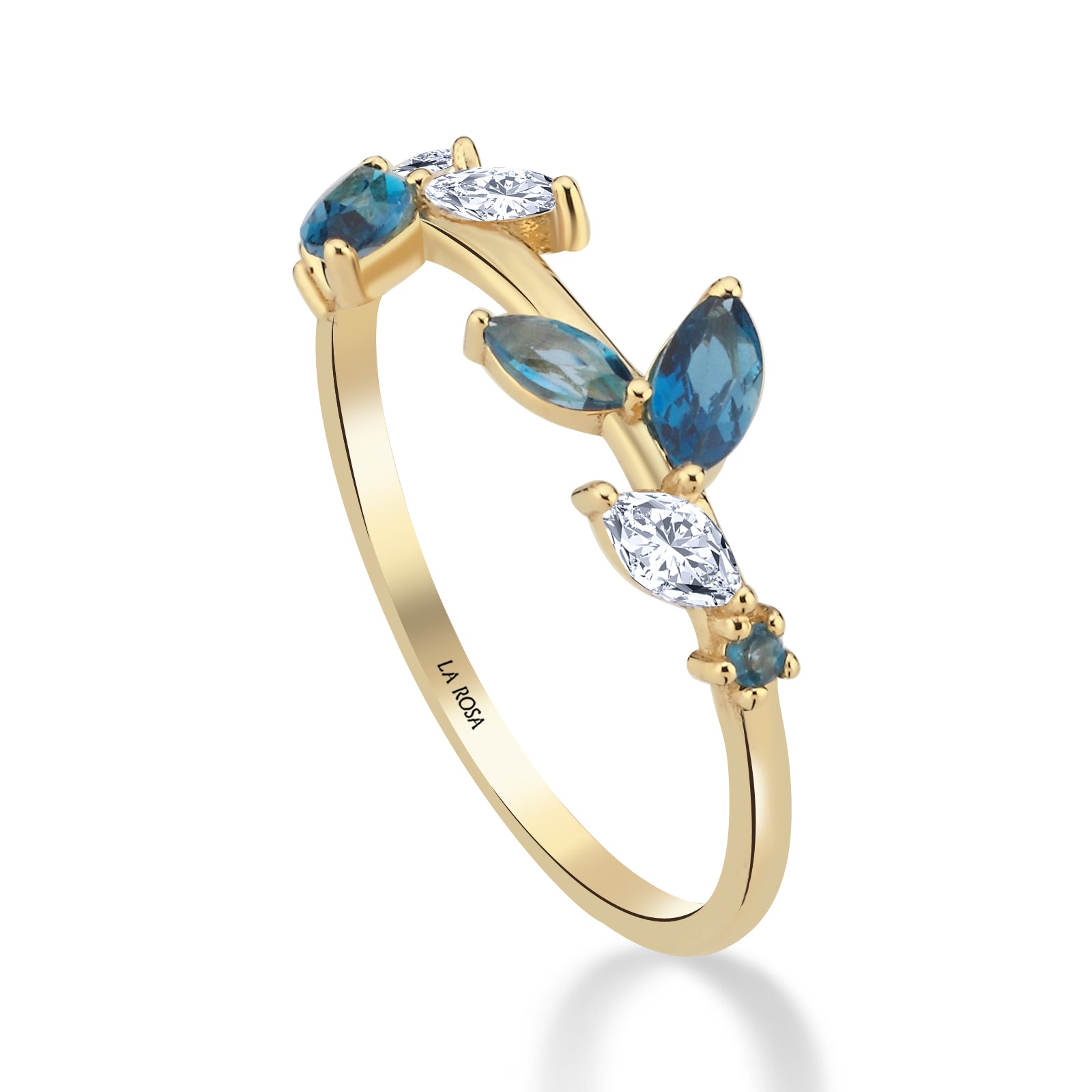 INEL TIMELESS ELEGANCE DIN AUR GALBEN 14K CU DIAMANTE SI TOPAZ - Bijuterii LA ROSA