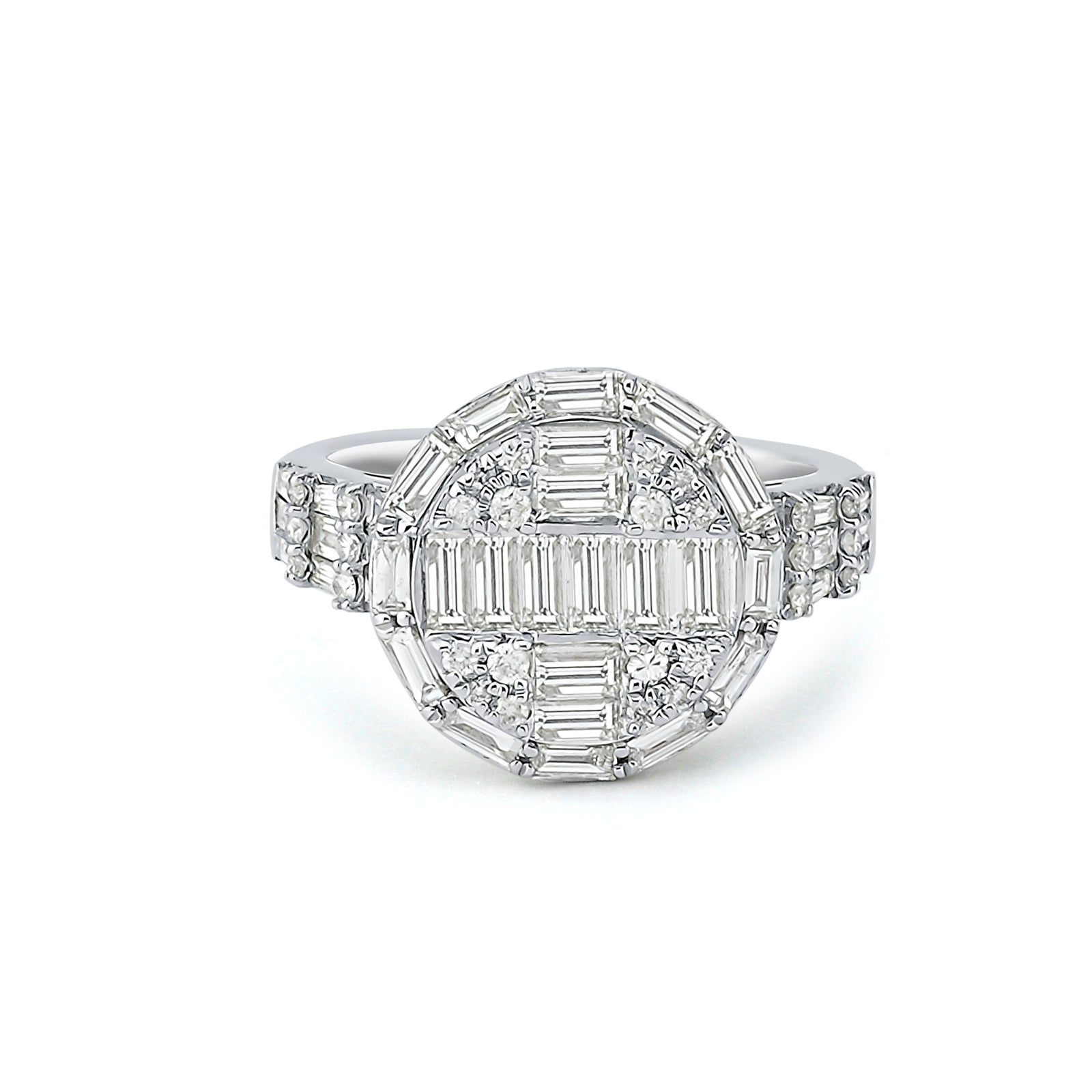 Inel CN0951R din aur alb 14k cu diamante - Bijuterii LA ROSA
