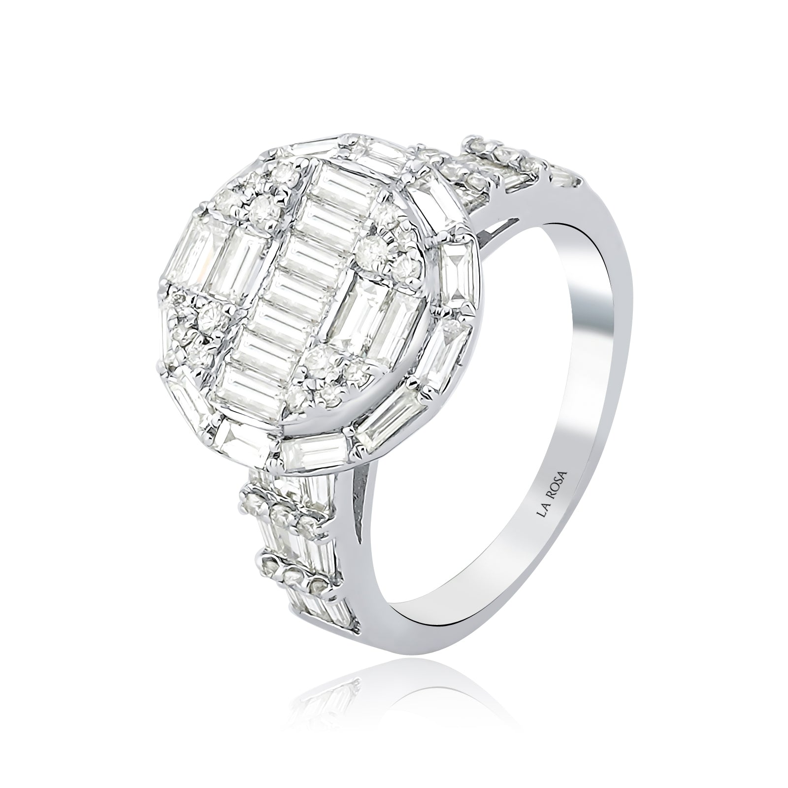 Inel CN0951R din aur alb 14k cu diamante - Bijuterii LA ROSA