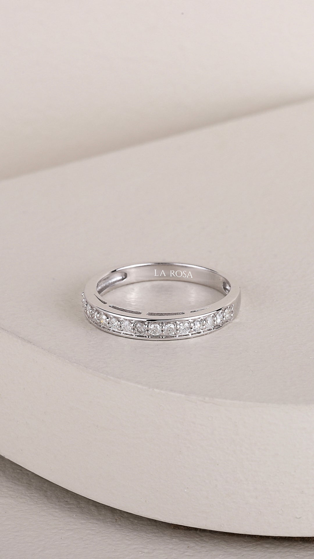 Inel HD0189R din aur alb 14k cu diamante - Bijuterii LA ROSA