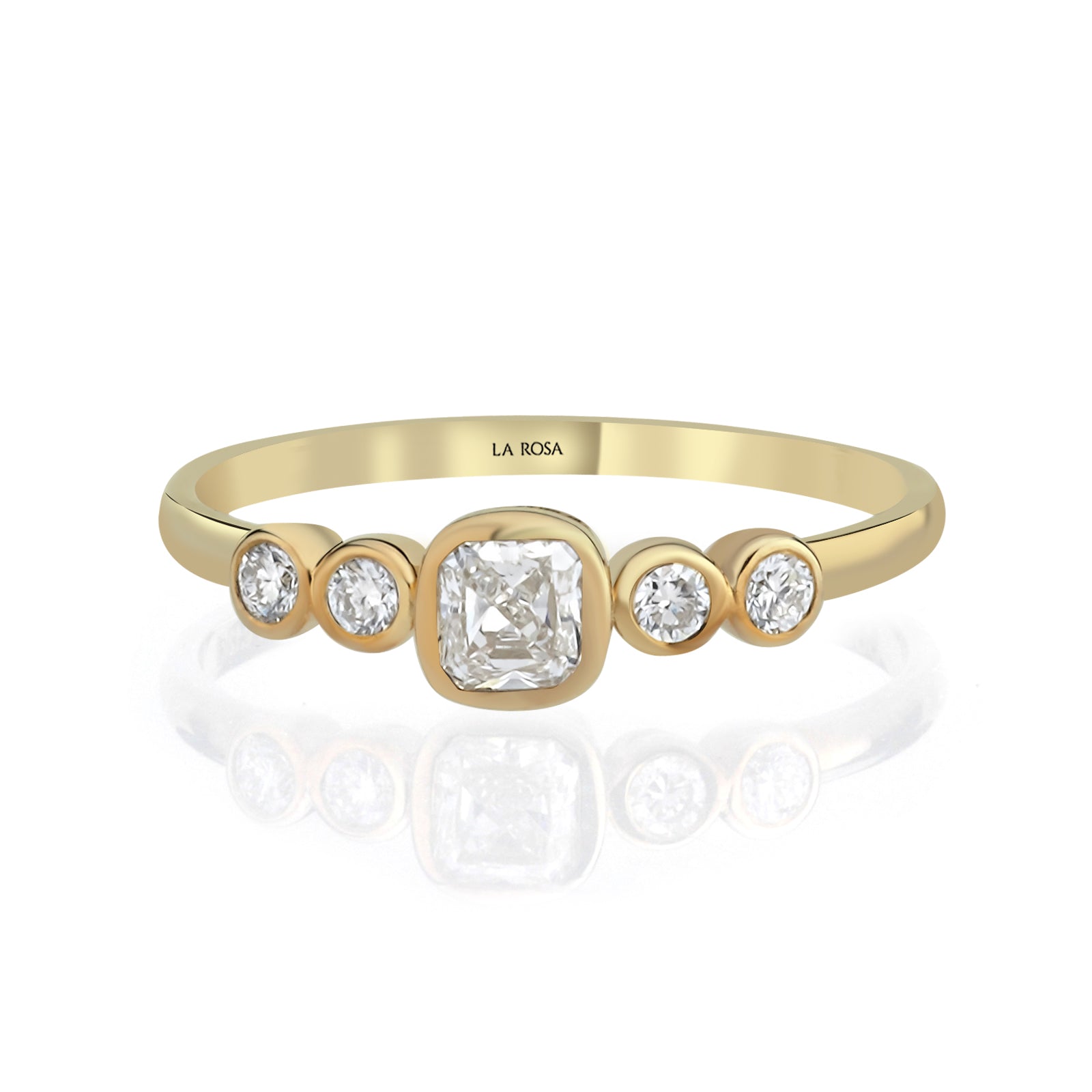 Inel HD0486R din aur roz 14k cu diamante - Bijuterii LA ROSA