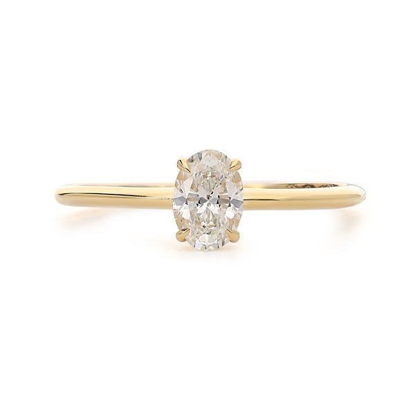 Inel de logodna LRY602 din aur galben 18k cu diamant - Bijuterii LA ROSA