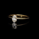 Inel de logodna LRY602 din aur galben 18k cu diamant - Bijuterii LA ROSA