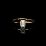 Inel LRY603 din aur galben 18k cu diamant - Bijuterii LA ROSA