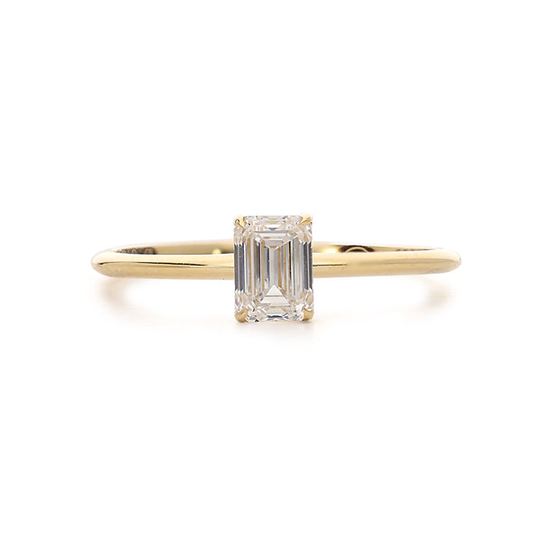 Inel LRY603 din aur galben 18k cu diamant - Bijuterii LA ROSA