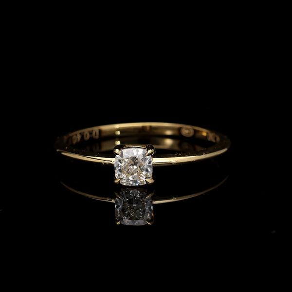 Inel de logodna LRY605 din aur galben 18k cu diamant - Bijuterii LA ROSA